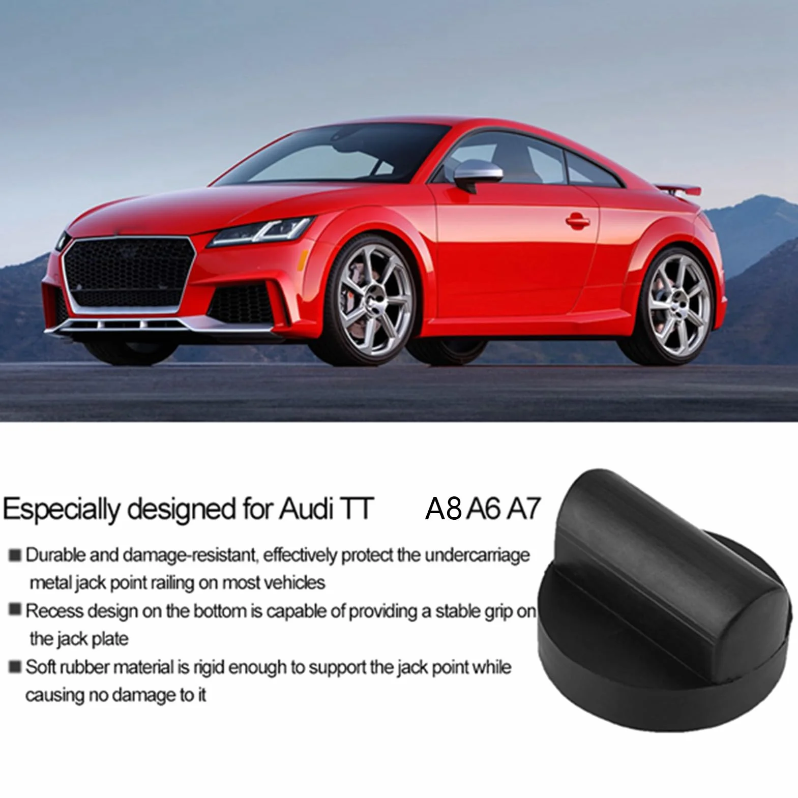 Adapter podkładki SuniconJack do TT RS R8 A6 A7, rama z szczelinami, szyna podłogowa