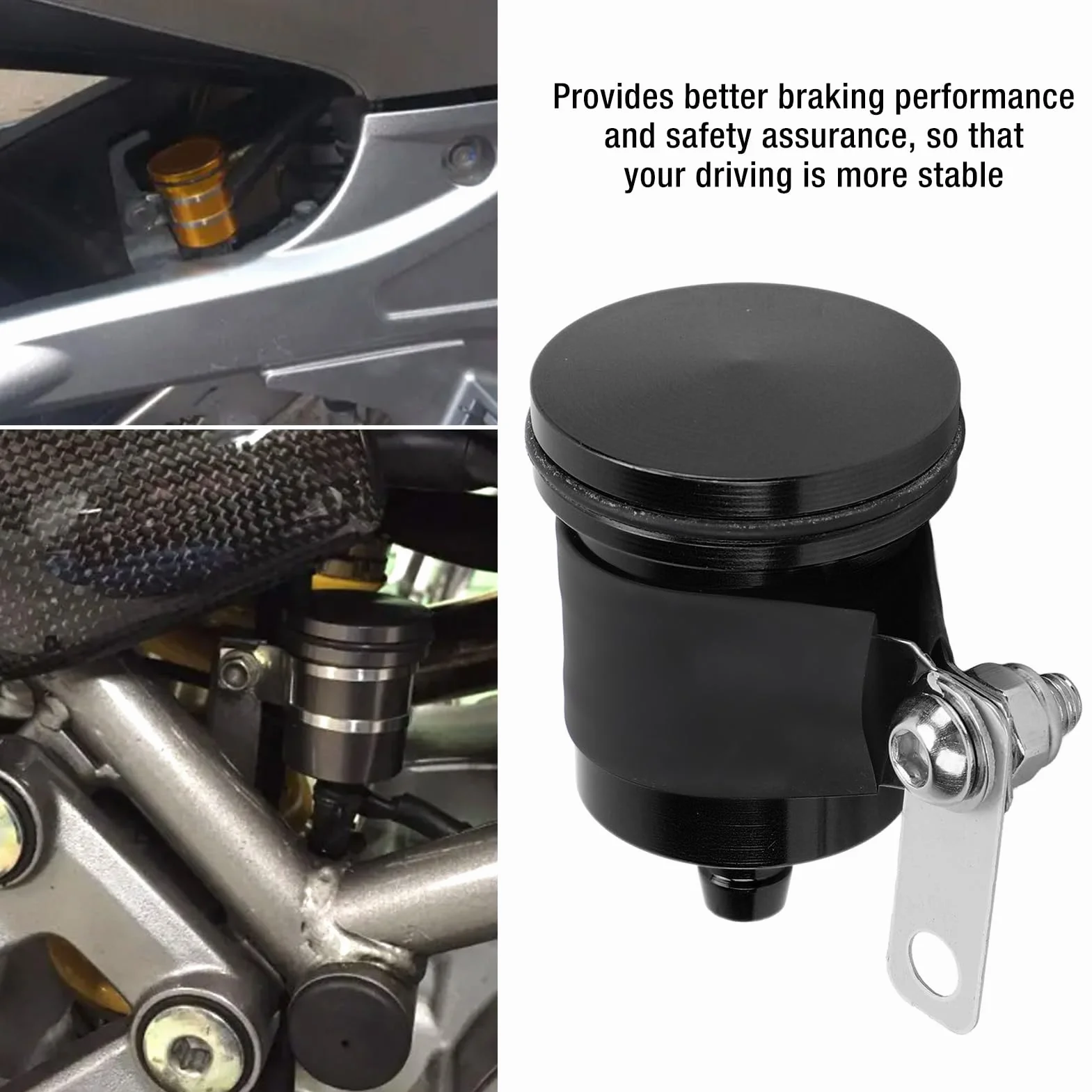 Zbiornik Płynu Hamulcowego Motocykla Uniwersalny Aluminiowy Cylinder Hamulcowy Kubek dla YZF R1 R3 R6 R25 R15 R125 600R 40ml Uniwersalny Zbiornik Płynu Hamulcowego Motocykla