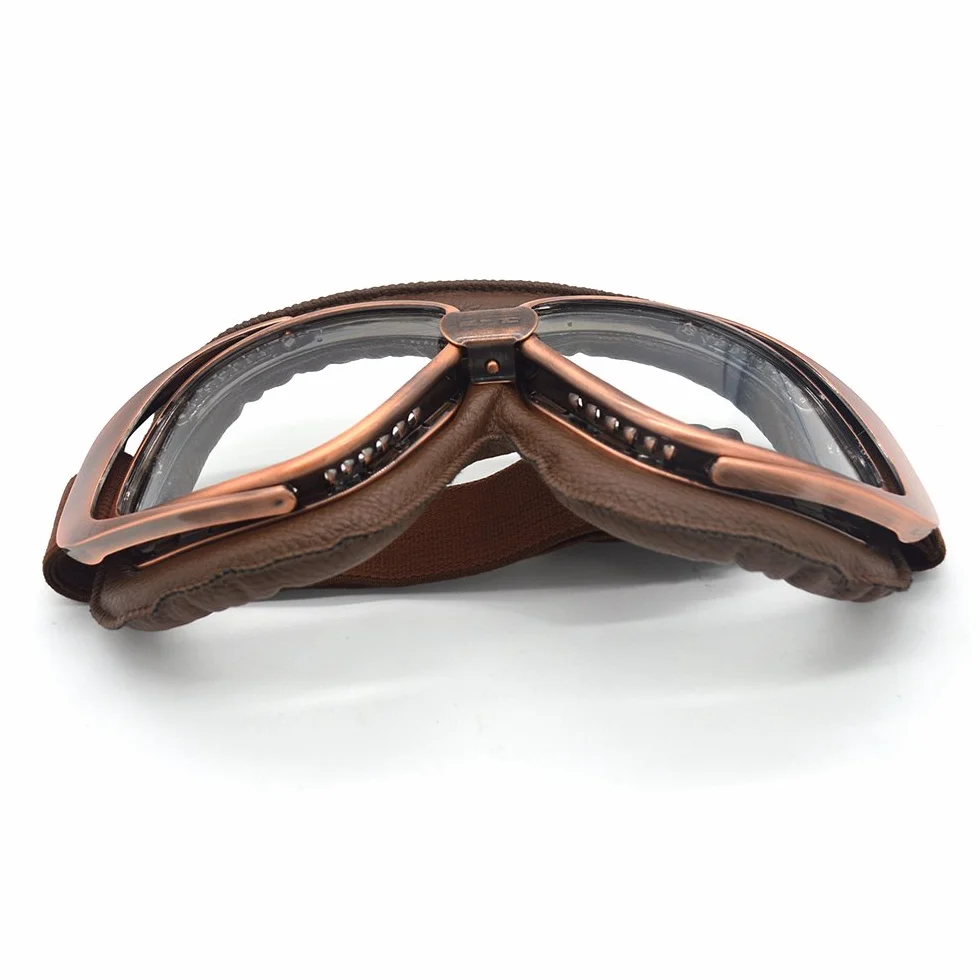 Gogle motocyklowe Vintage Pilotenbrille Cruiser Scooterbrille Outdoor Sandbrille Bike Racer Cruiser Touring Eyewear