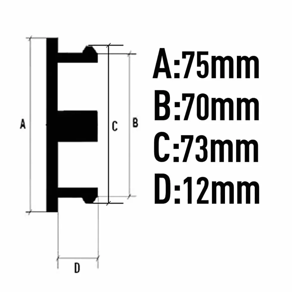 OBONG 4 sztuki kołpaków samochodowych kompatybilnych z OZ 75 mm, B-75 mm