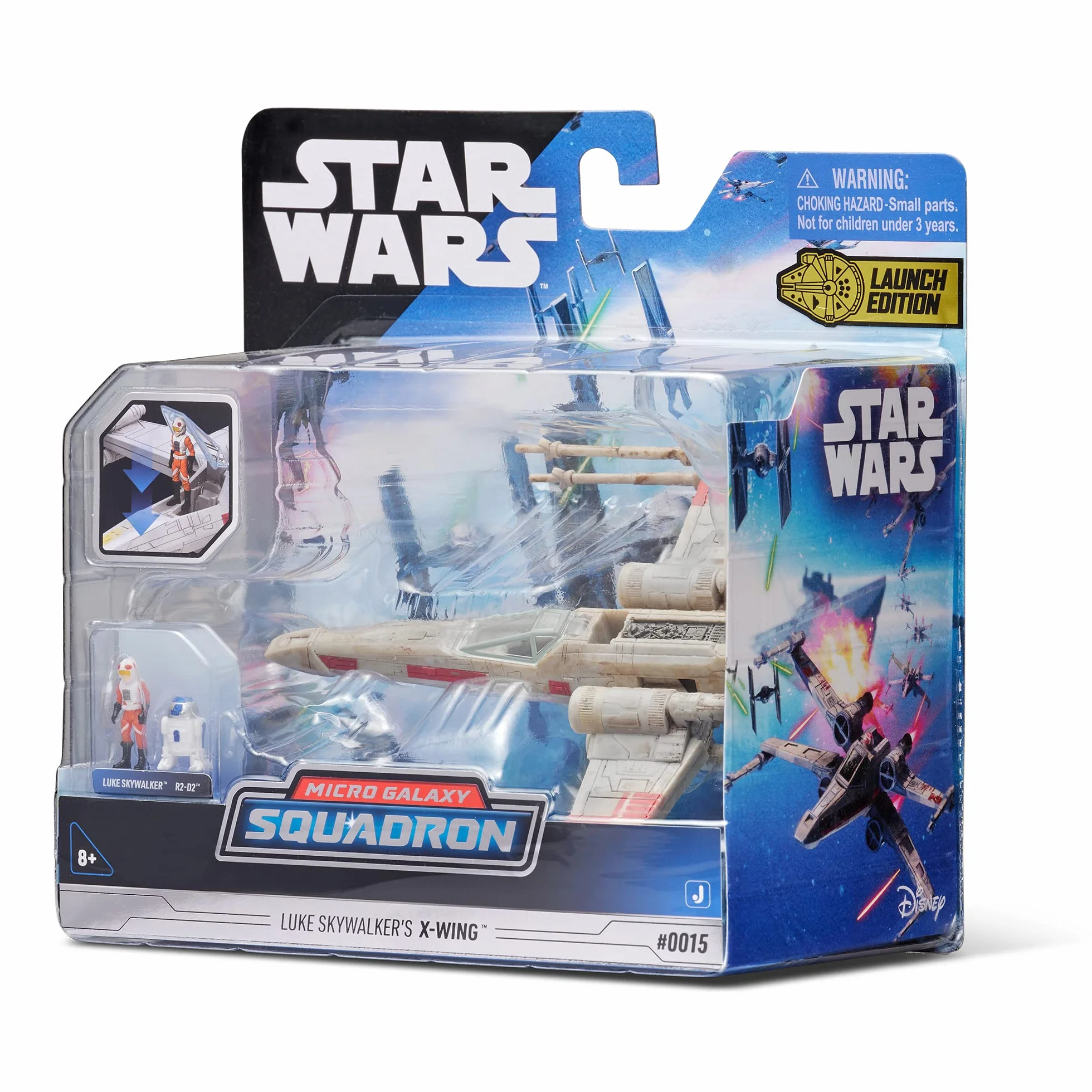 Star Wars SWJ0015 - X-Wing, Luke Skywalker & R2-D2, oficjalny pojazd 12,5 cm z figurkami