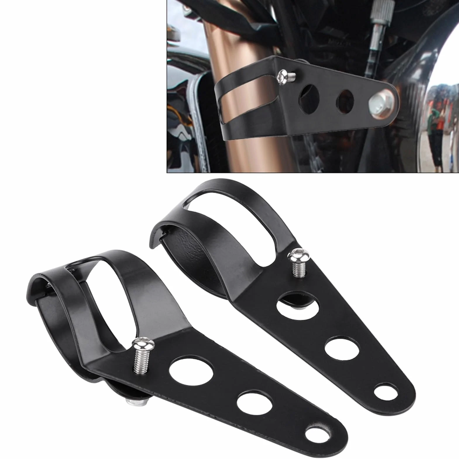 Do wsporników motocyklowych 1,35 cala – zapasowy wspornik do montażu widelca 35–43 mm wspornik do montażu reflektorów motocyklowych, zamienny zestaw zacisków rurowych widelca, zamiennik do Chopper