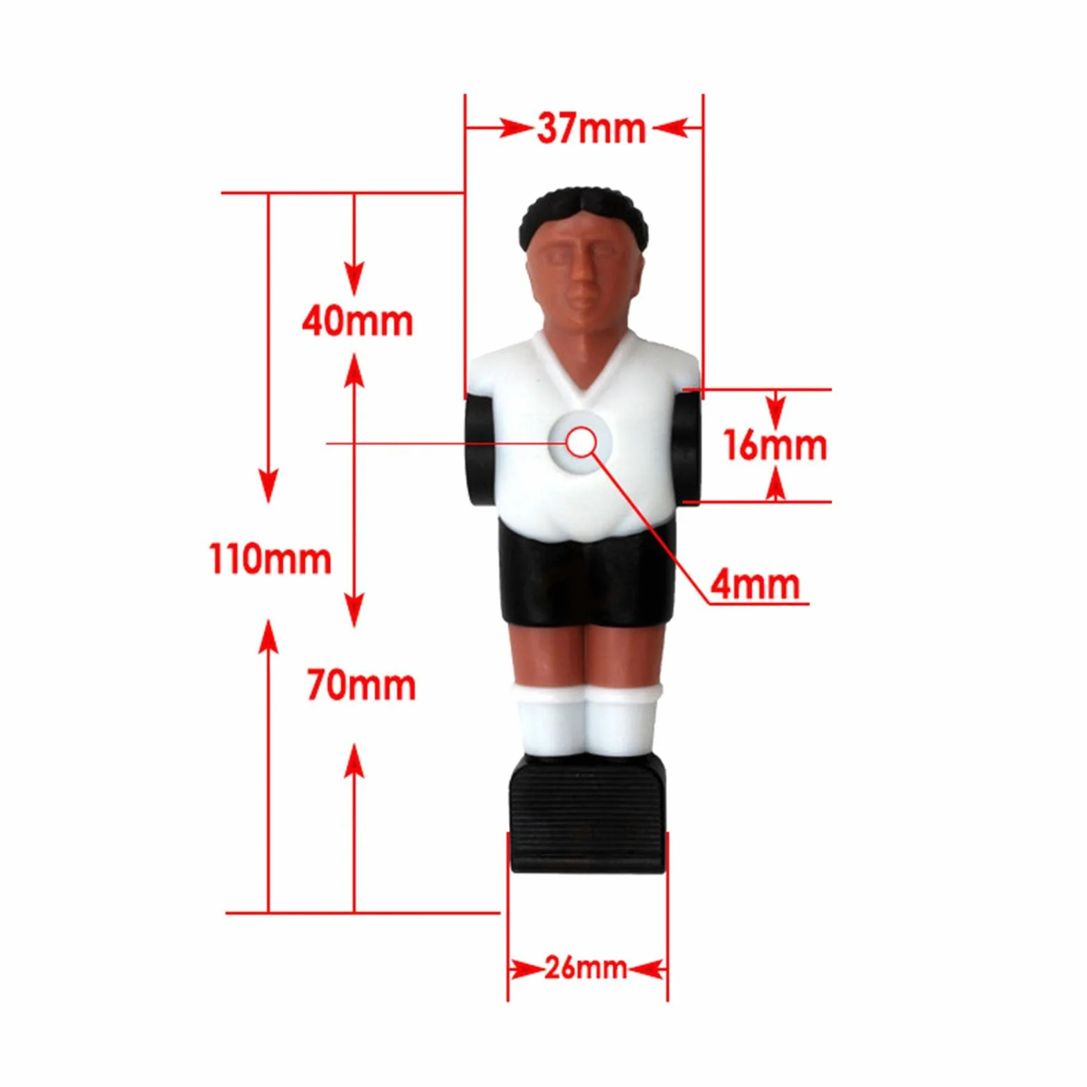 2 zestaw 10 x piłkarzyki męskie piłkarzyki piłkarskie piłkarze piłkarze figurki, 37 x 110 mm