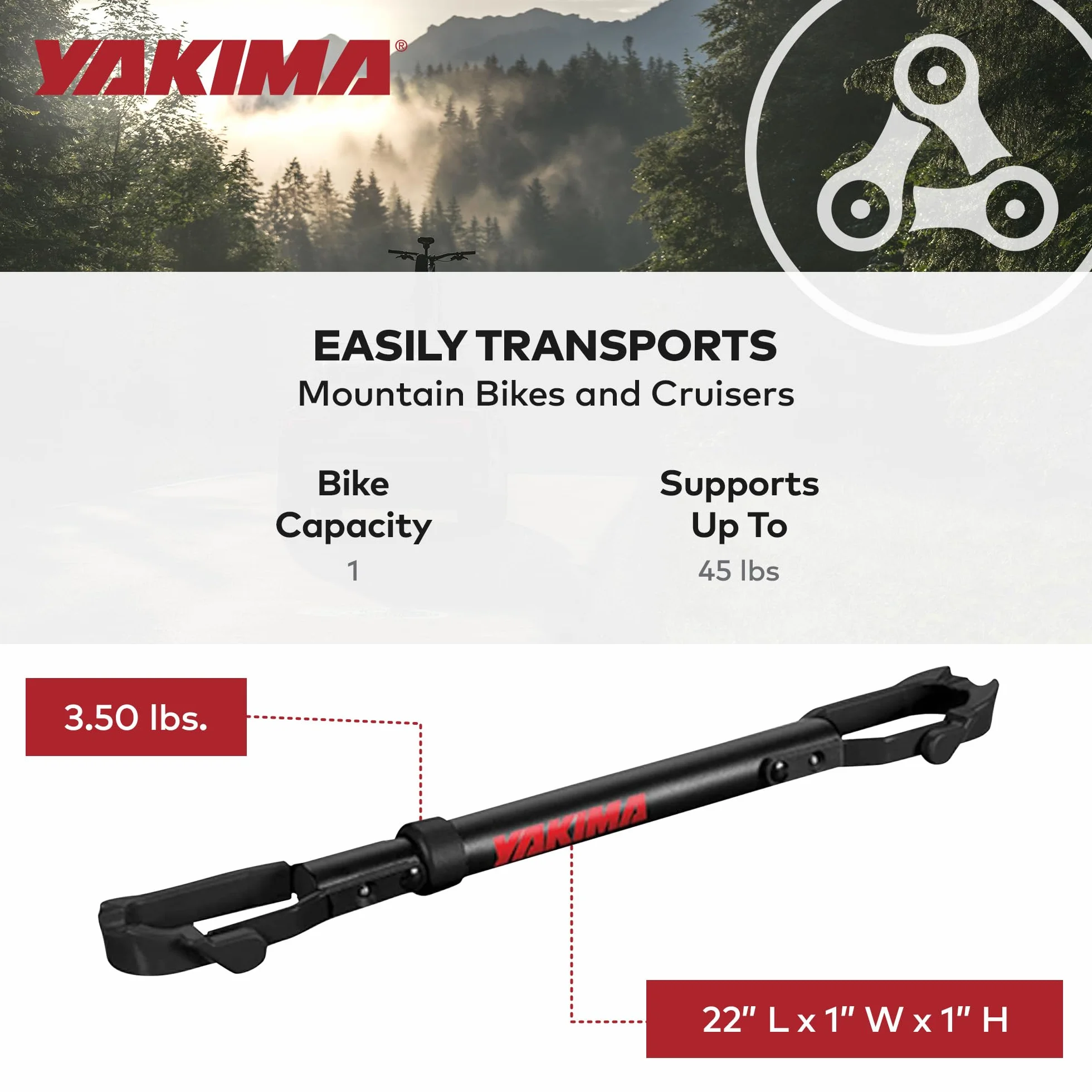 YAKIMA - Bagażnik rowerowy montowany na haku TubeTop