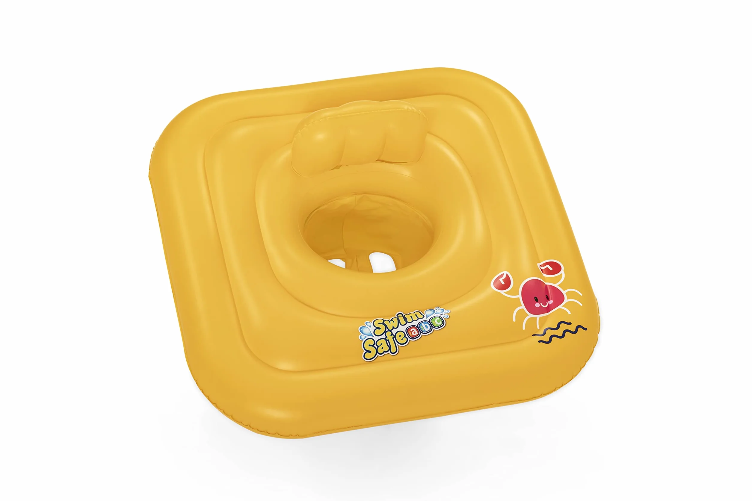 BESTWAY - Koło ratunkowe z siedziskiem Swim Safe A - Nadmuchiwane - 32050N - Żółte - Winyl - 65cm x 26cm - Bezpieczeństwo Dziecka - Zabawa na świeżym powietrzu - Basen - Dziecko - Od 6 miesiąca życia