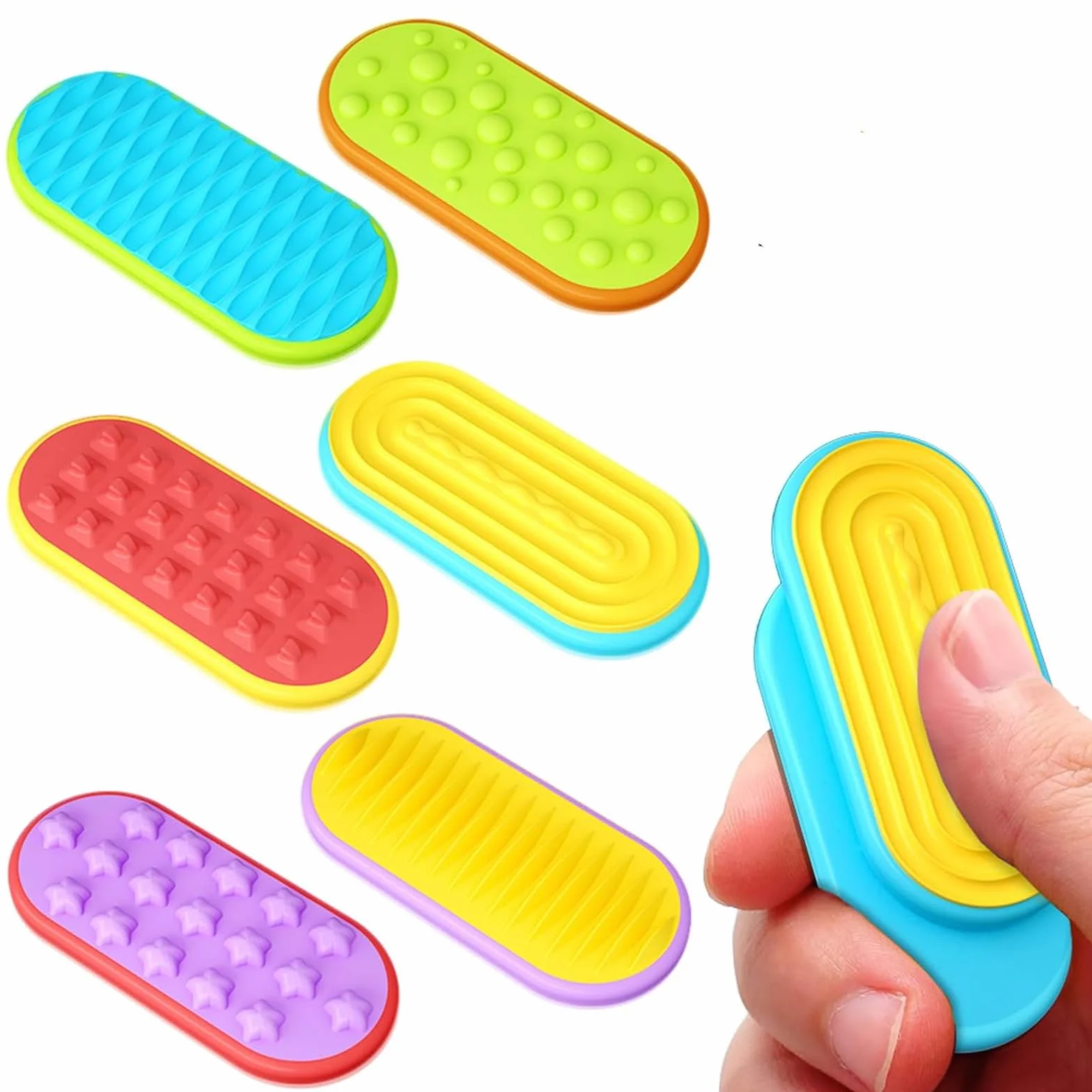OBEST 6 sztuk magnetycznych zabawek sensorycznych dla dzieci i dorosłych, ADHD autyzm, zabawka sensoryczna do redukcji stresu, cicha zabawka antystresowa, idealna do biura i podróży