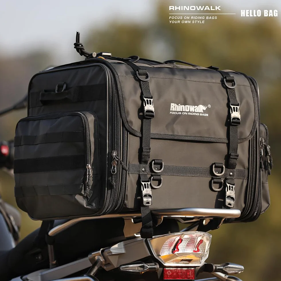 Rhinowalk Rozszerzalna torba motocyklowa wodoszczelna 60-80 l