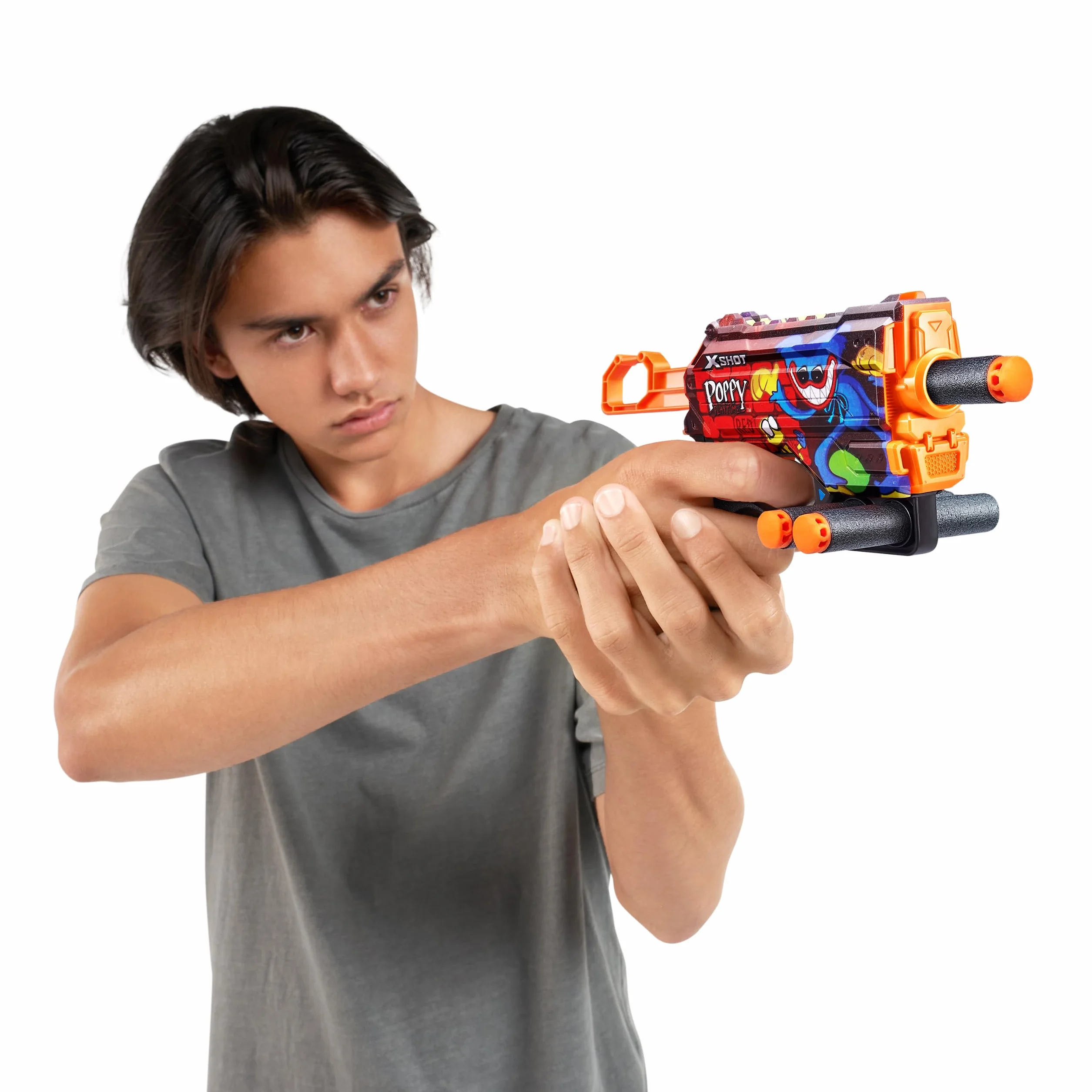 X-Shot Skins Menace Poppy Playtime Dart Blaster 2PK - Jumpscare + Toony, 16 rzutków autorstwa ZURU