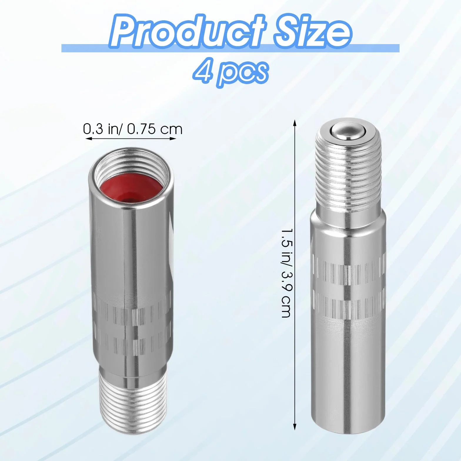 Przedłużenie trzpienia zaworu 39 mm uniwersalny platerowany mosiężny adapter do opon 4 szt