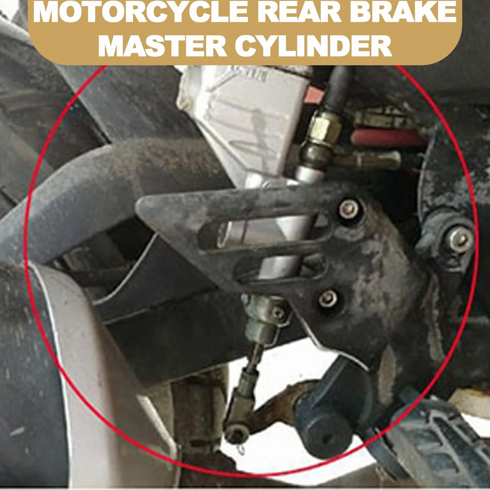 Uniwersalna motocyklowa pompa do hamulca tylnego zestaw cylindra głównego składana srebrna