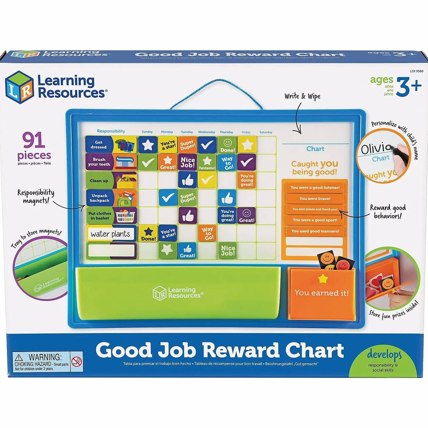 Learning Resources Dobrze Praca Nagroda Wykres 91-Kawałek Zestaw