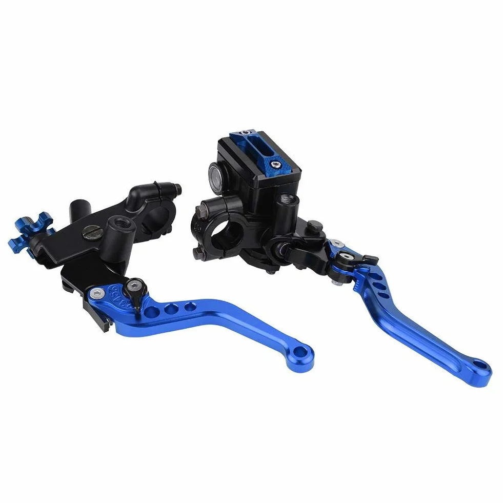 Uniwersalne dźwignie hamulca i sprzęgła motocykla 7/8" (22mm) niebieskie