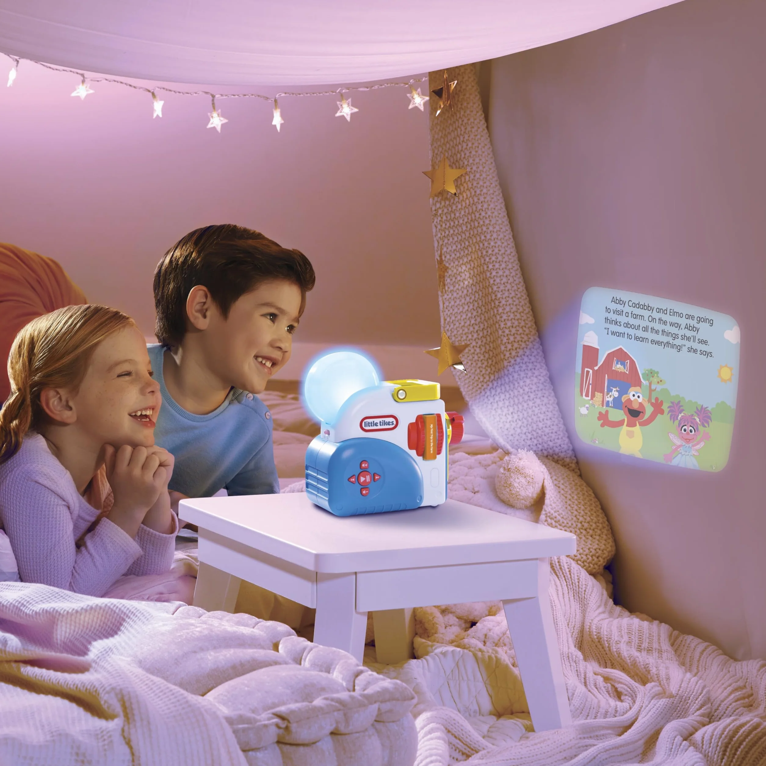 Little Tikes Story Dream Machine Sesame Street Elmo & Friends Story Collection, Storytime, Books, Audio Play Character, Toy Gift for Toddlers and Kids Girls Boys Ages 3+ Years