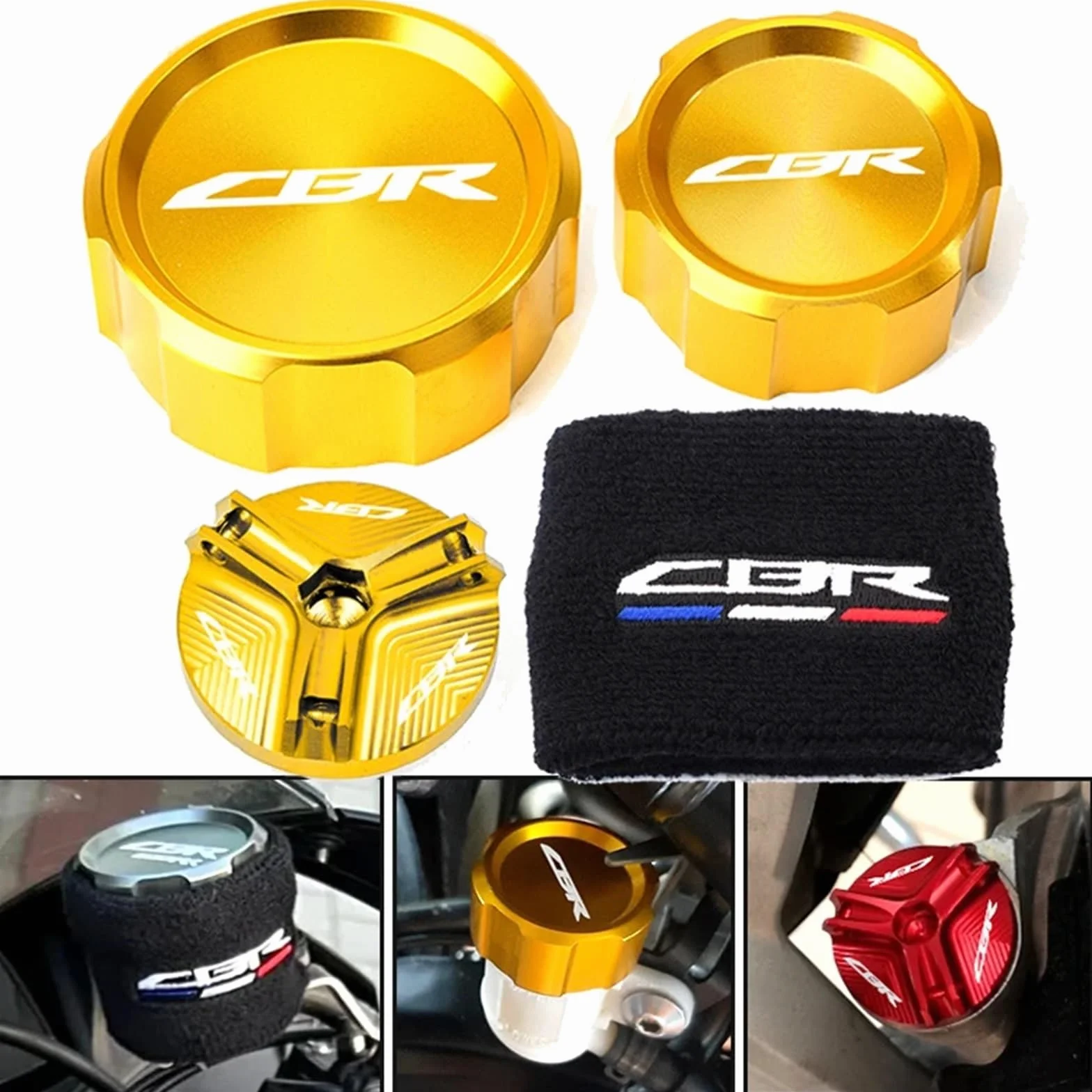 Motocykl korek wlewu oleju cylinder główny pokrywa zbiornika płynu hamulcowego skarpety CBR1000RR kompatybilny z CBR 1000RR 1000 RR 2005-2018