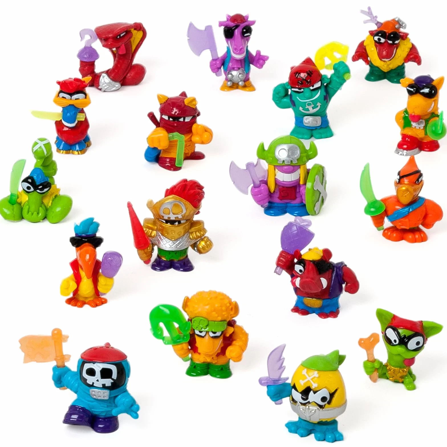 PIRATIX Seria Shark Treasure One Pack 24szt.– Pudełko zawiera 24 saszetki z kolekcjonerskimi figurkami piratów z serii Shark Treasure. Każda saszetka zawiera 1 figurkę Piratix i 1 akcesorium.