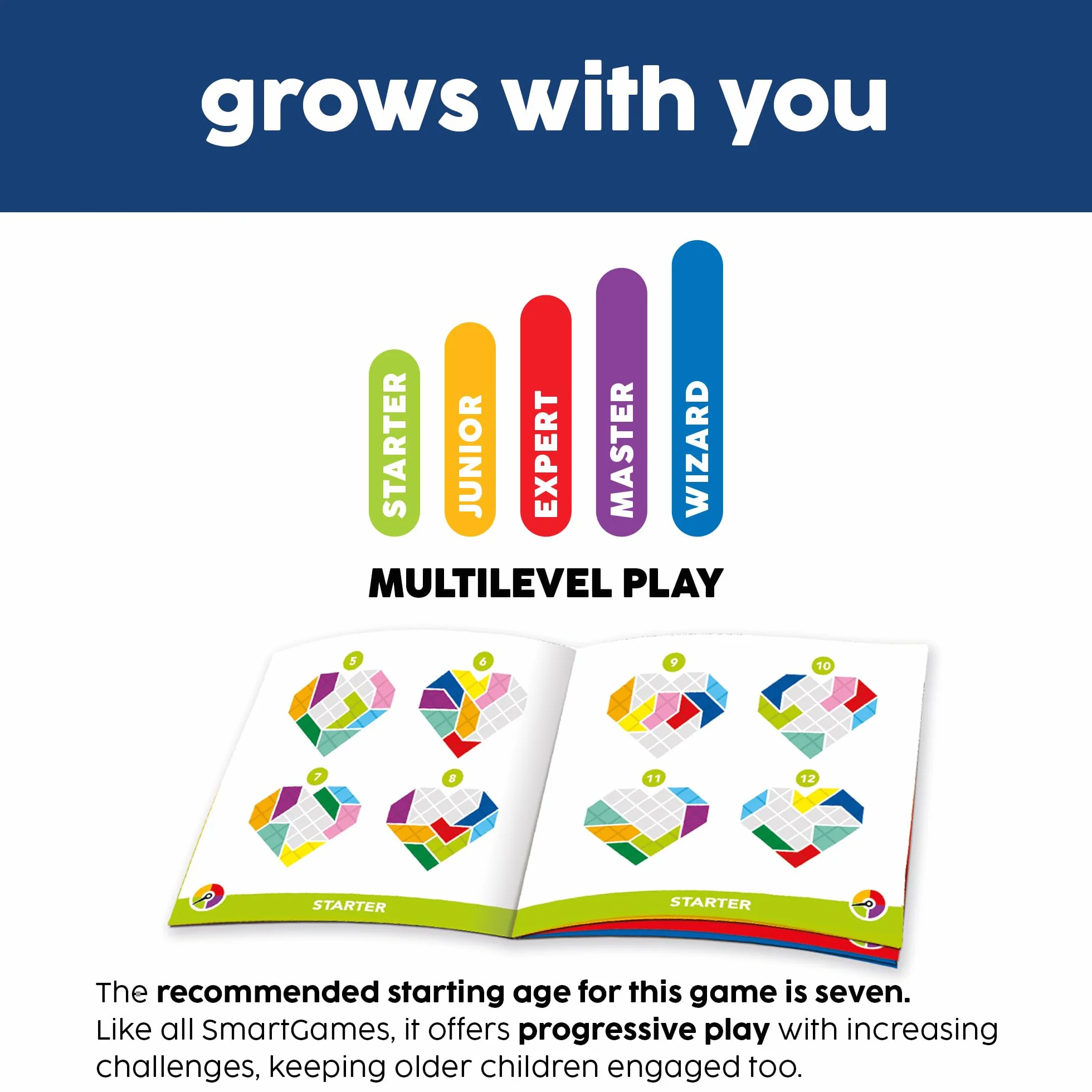 smart games - IQ Love, Puzzle Game with 120 Challenges, 2 Playing Modes, 7+ Years