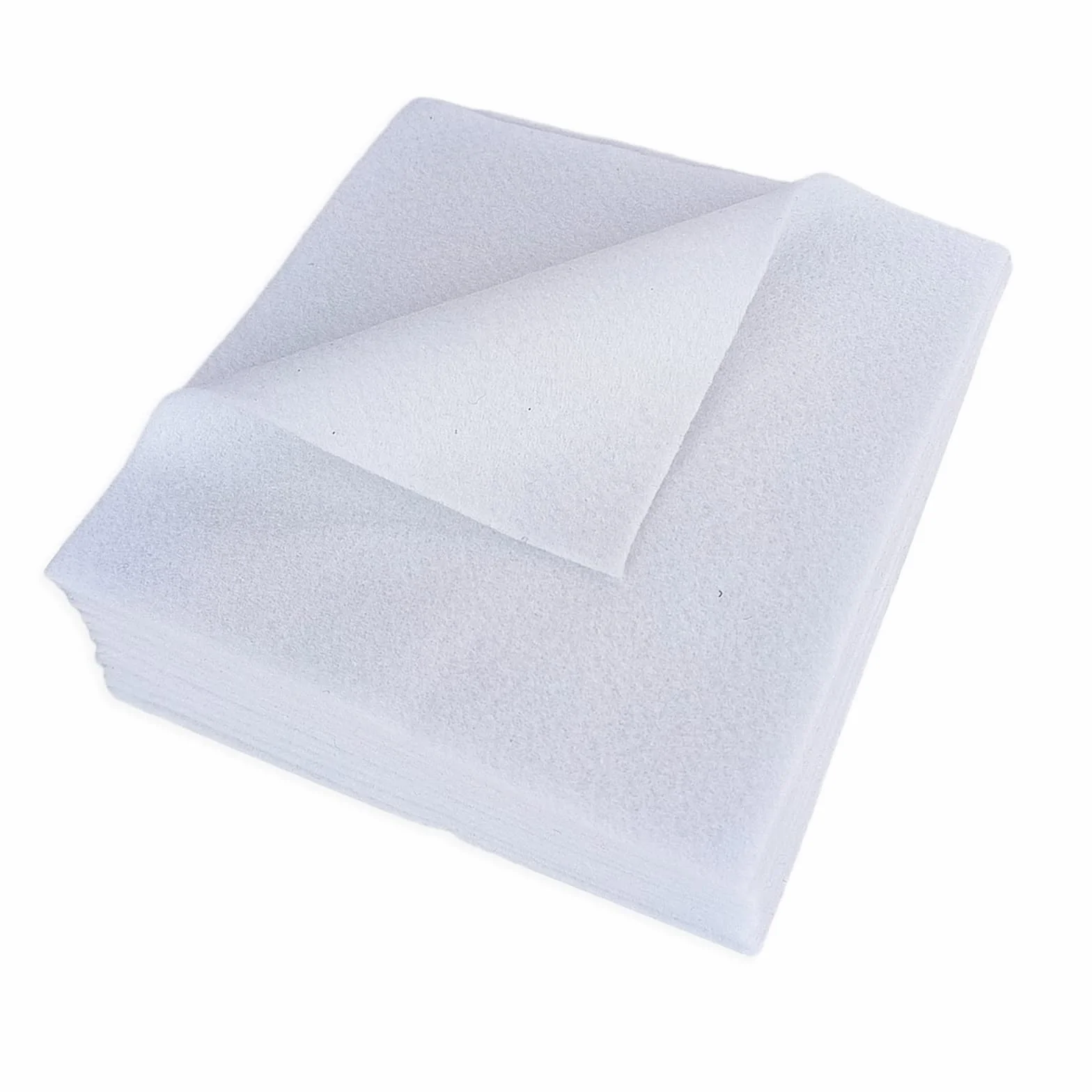 Jtnohx Miękki filc, elastyczny filc do rękodzieła, arkusze filcowe do robótek, 1,4mm grubości 15x15cm Kolorowy filc do projektów szydełkowych i DIY (Biały)