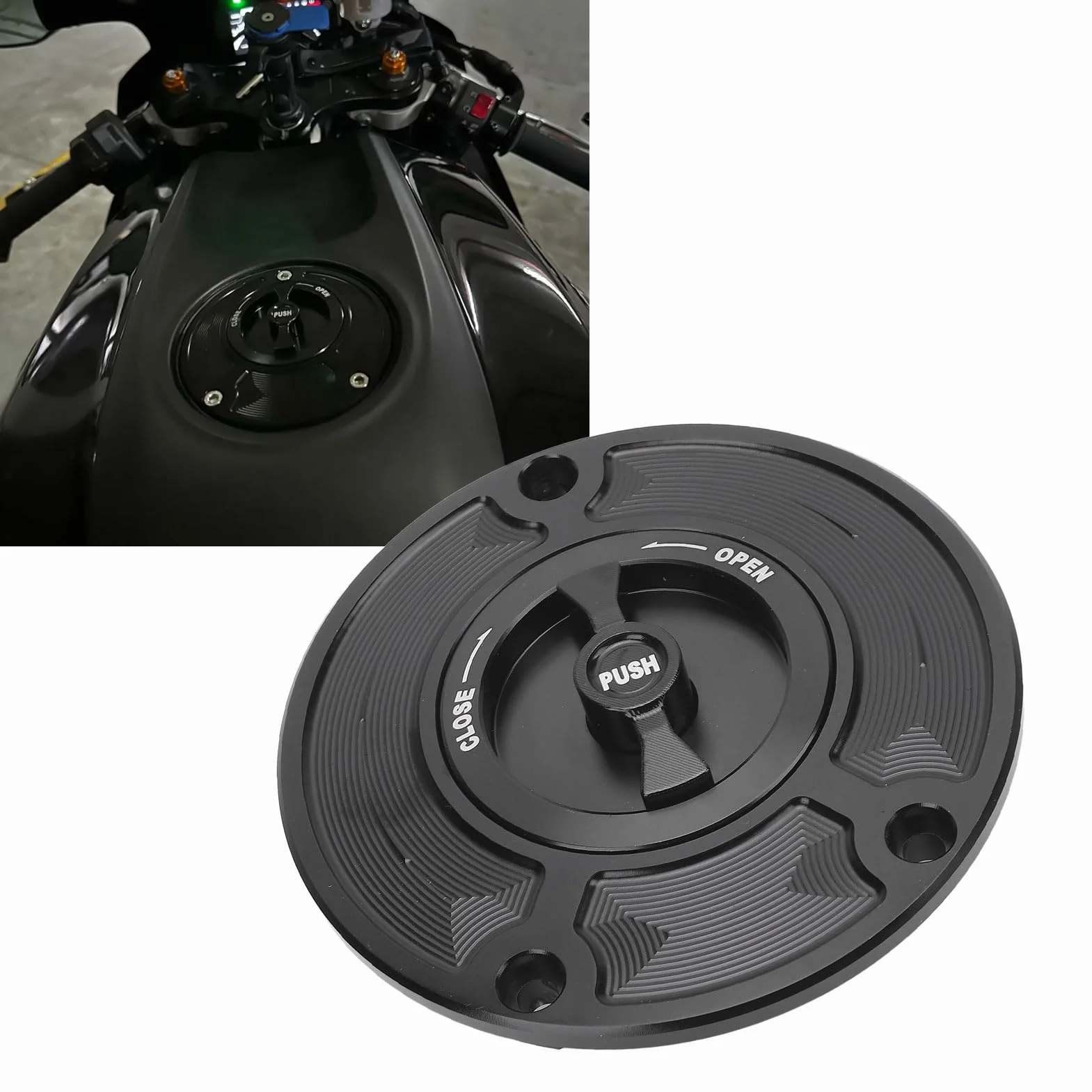 Bediffer Pokrywa Zbiornika Paliwa Motocykla ze Stopu Aluminium dla 400R 650R ER-6F ER-6N VN 650 Vulcan S
