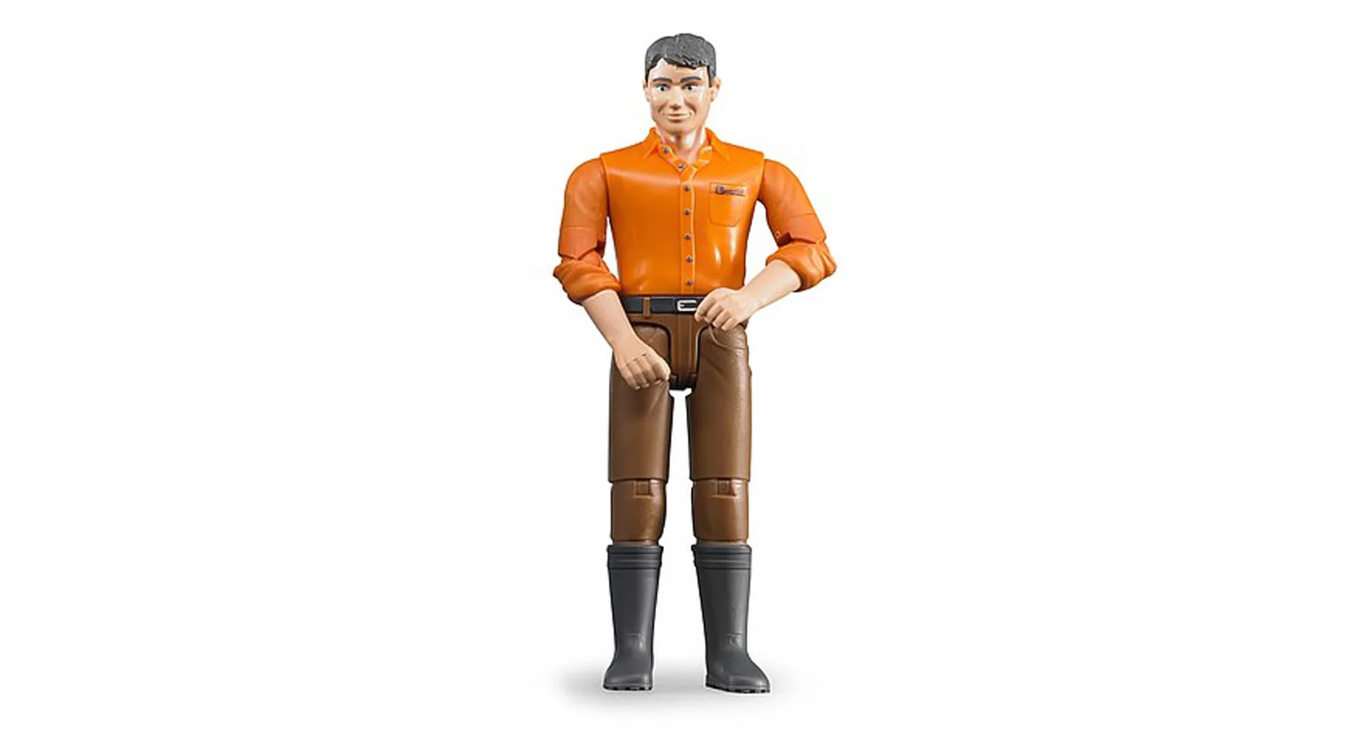 bruder 60007 - bworld Man z jasną skórą i brązowymi spodniami - 1:16 Figurka, rolnik, gospodarstwo, mężczyzna