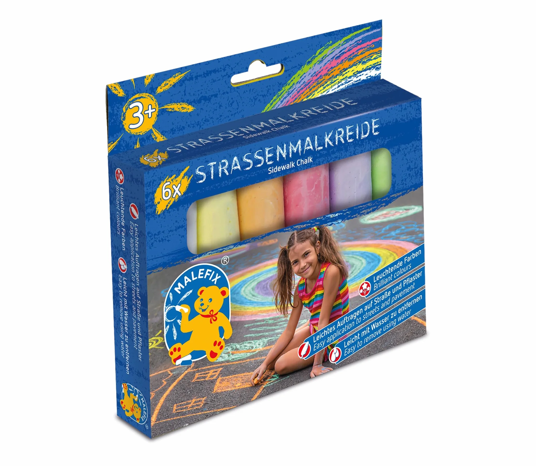 Pustefix Street Chalk Figurka, Wielokolorowy, 6 Sztuk