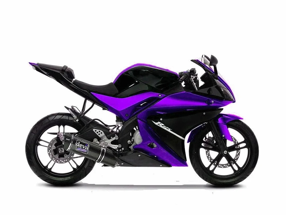 owiewki nadwozia, tworzywo sztuczne ABS, wtryskowe, na motocykl, wstępnie wywiercone otwory, zestaw do motocykla Yamaha R125 2008–2013/2014–2018, C ciemnofioletowy, 2008–2013