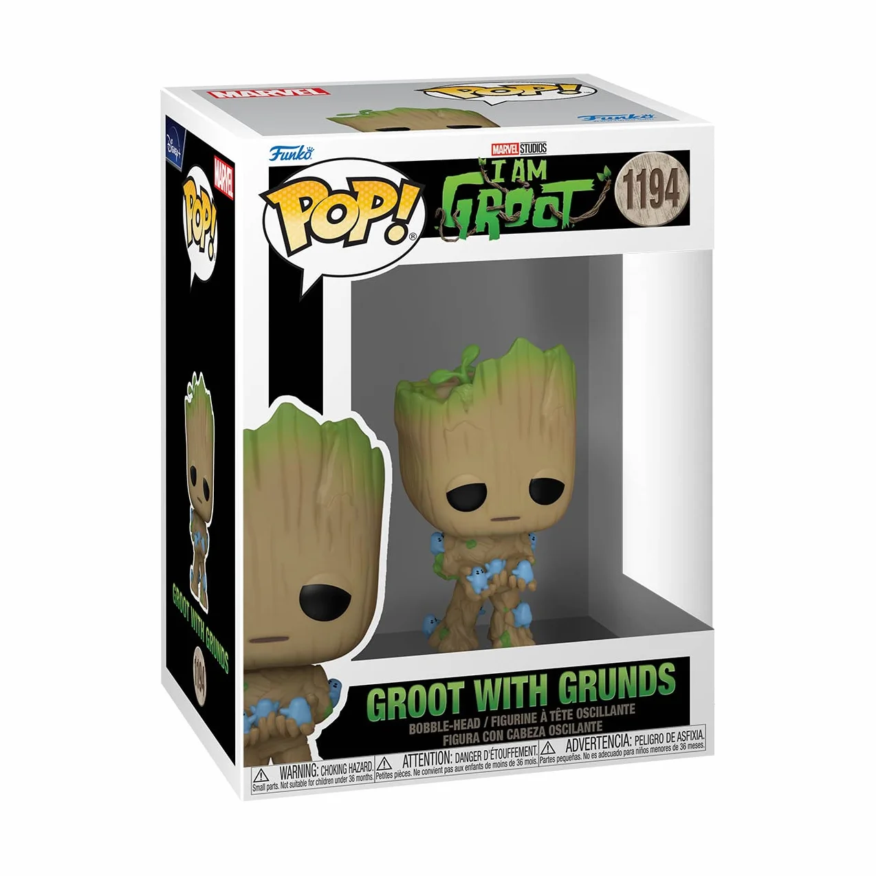 Funko Pop! Marvel: Guardians of The Galaxy - Groot with Grunds - Groot Shorts - Kolekcjonerska figurka winylowa - Pomysł na prezent - Oficjalne produkty - Zabawki dla dzieci i dorosłych - Fani TV