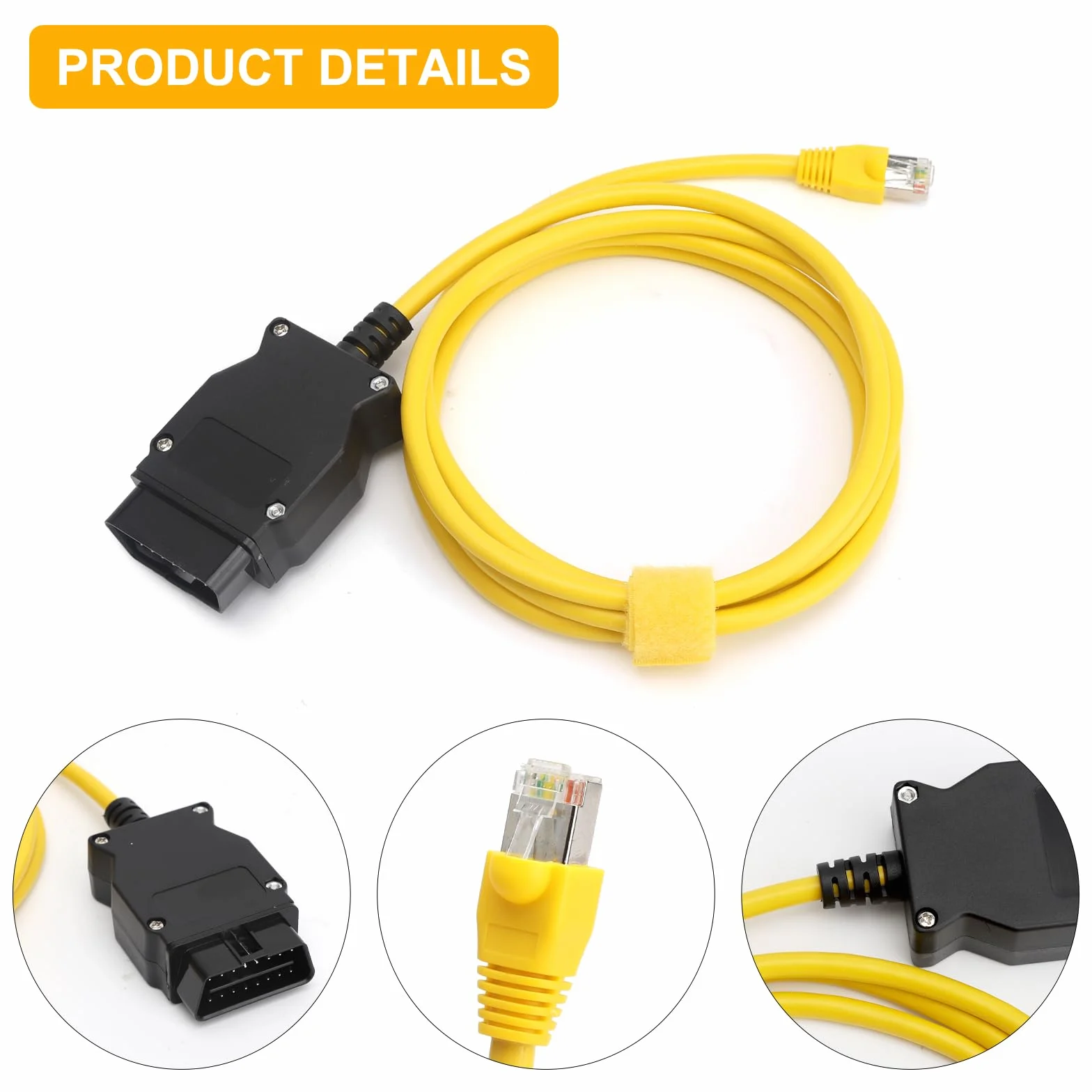 ENET kabel OBD2 do BMW serii F – kodowanie P&P z adapterem Ethernet, kompatybilny z E-SYS, interfejs ICOM do ukrytych funkcji pojazdu – profesjonalny kabel diagnostyczny dla F20, F30, F10