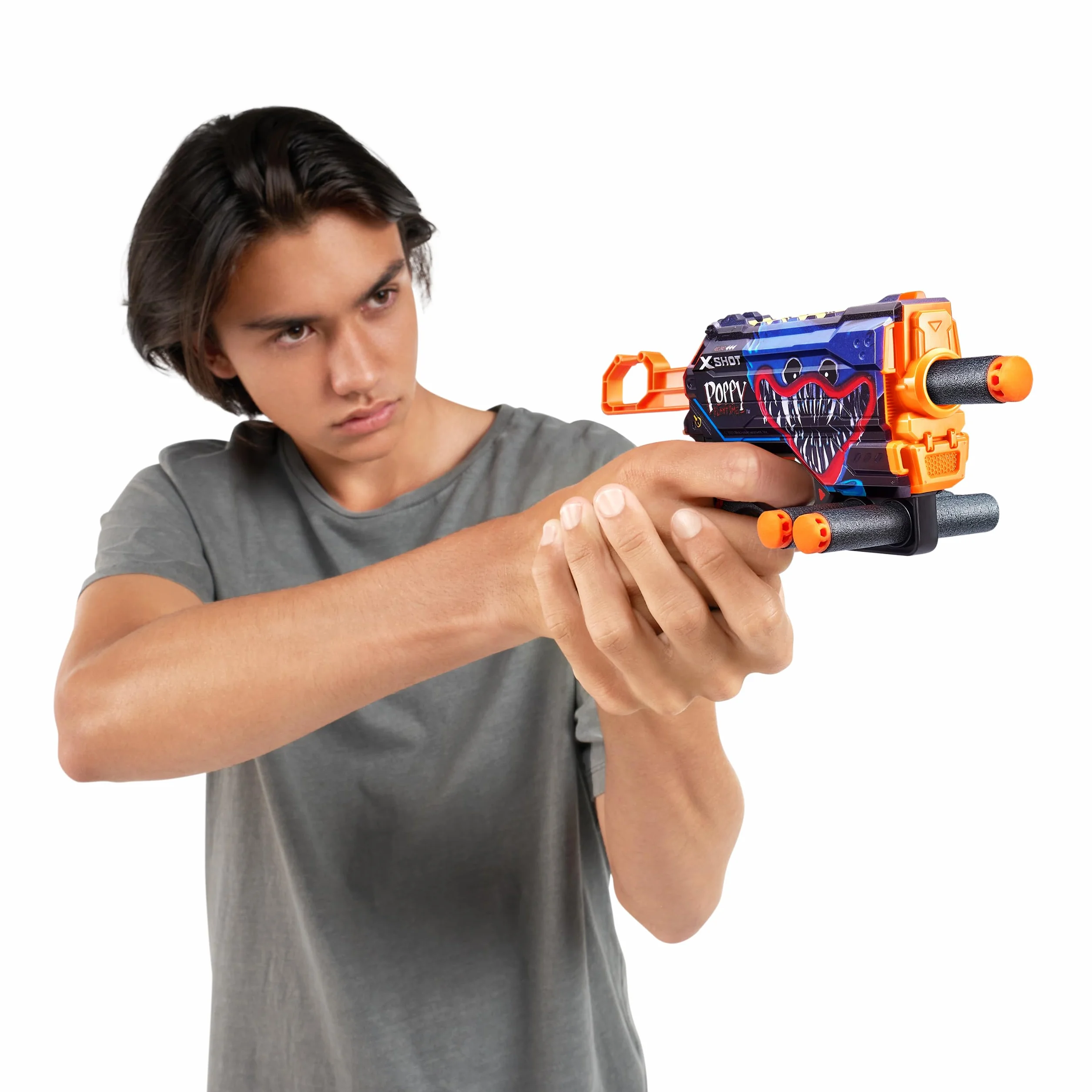 X-Shot Skins Menace Poppy Playtime Dart Blaster 2PK - Jumpscare + Toony, 16 rzutków autorstwa ZURU