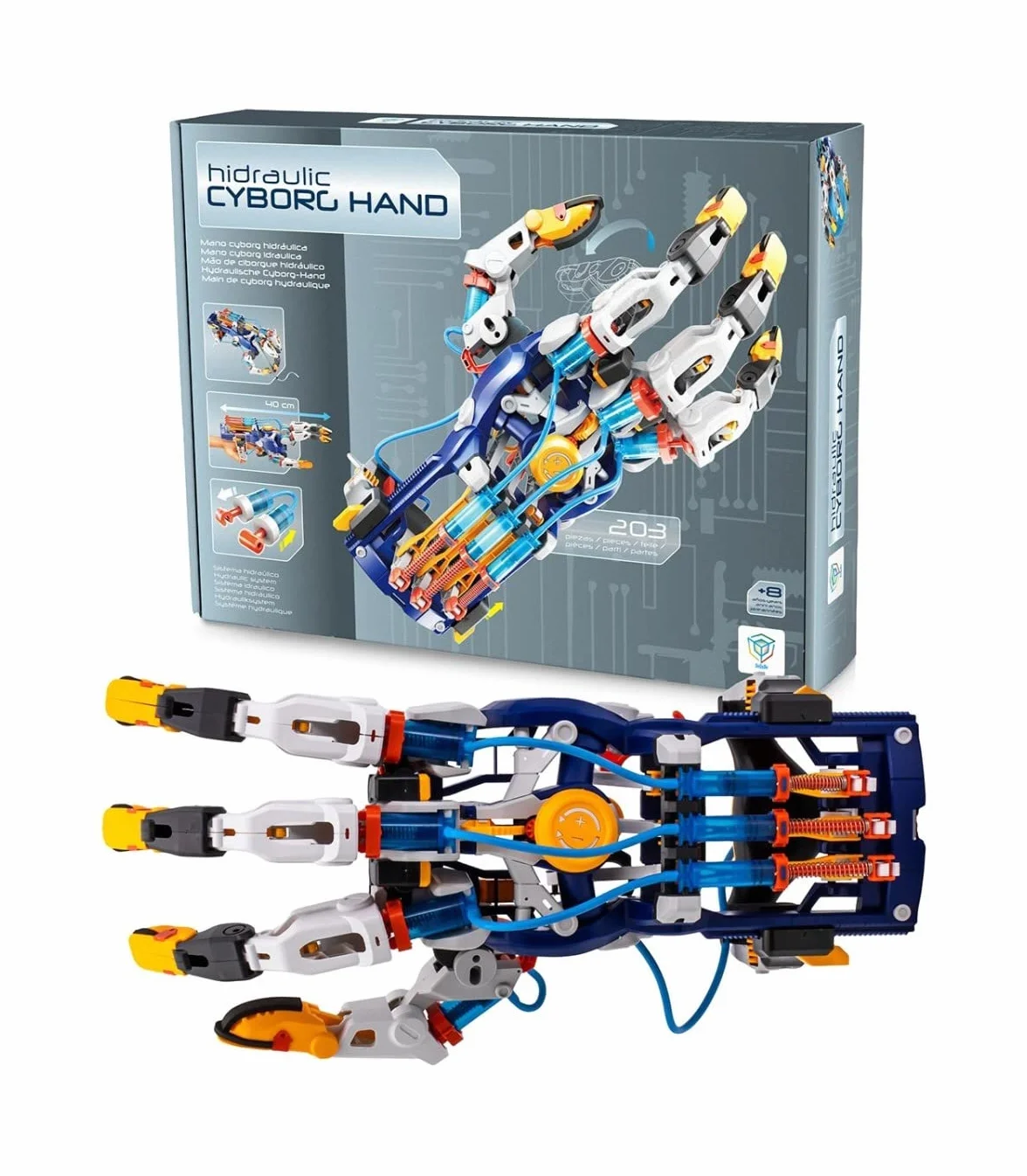 Deqube 925D00113 Cyborg hydrauliczna ręka symuluje prawdziwy ruch, różne techniki chwytu, energia hydrauliczna, regulowana do różnych rozmiarów dłoni, dla osób prawo- i leworęcznych