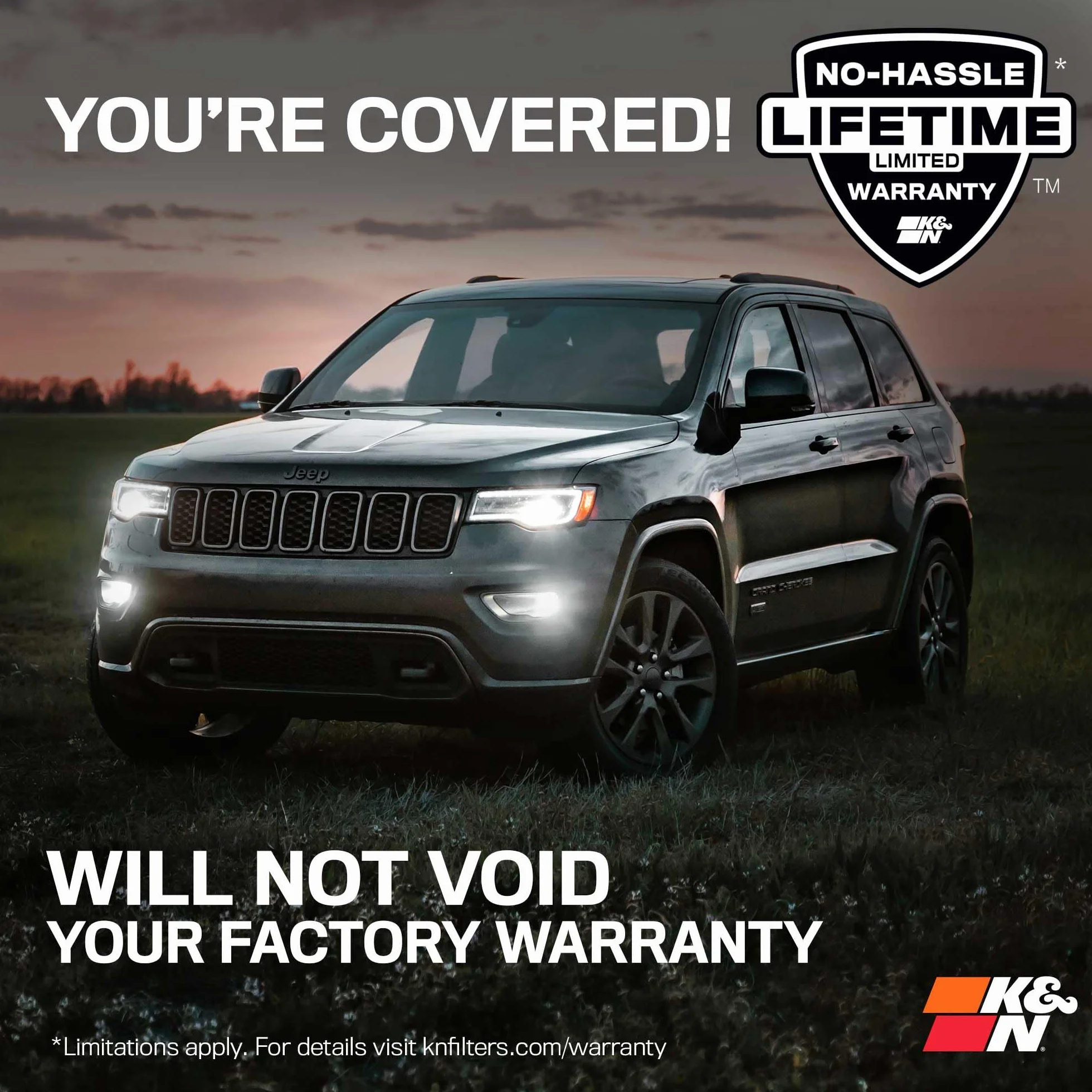 K&N Zestaw wlotu zimnego powietrza 77-1572KS do Jeep Grand Cherokee Durango 3.6L V8 2016-2019