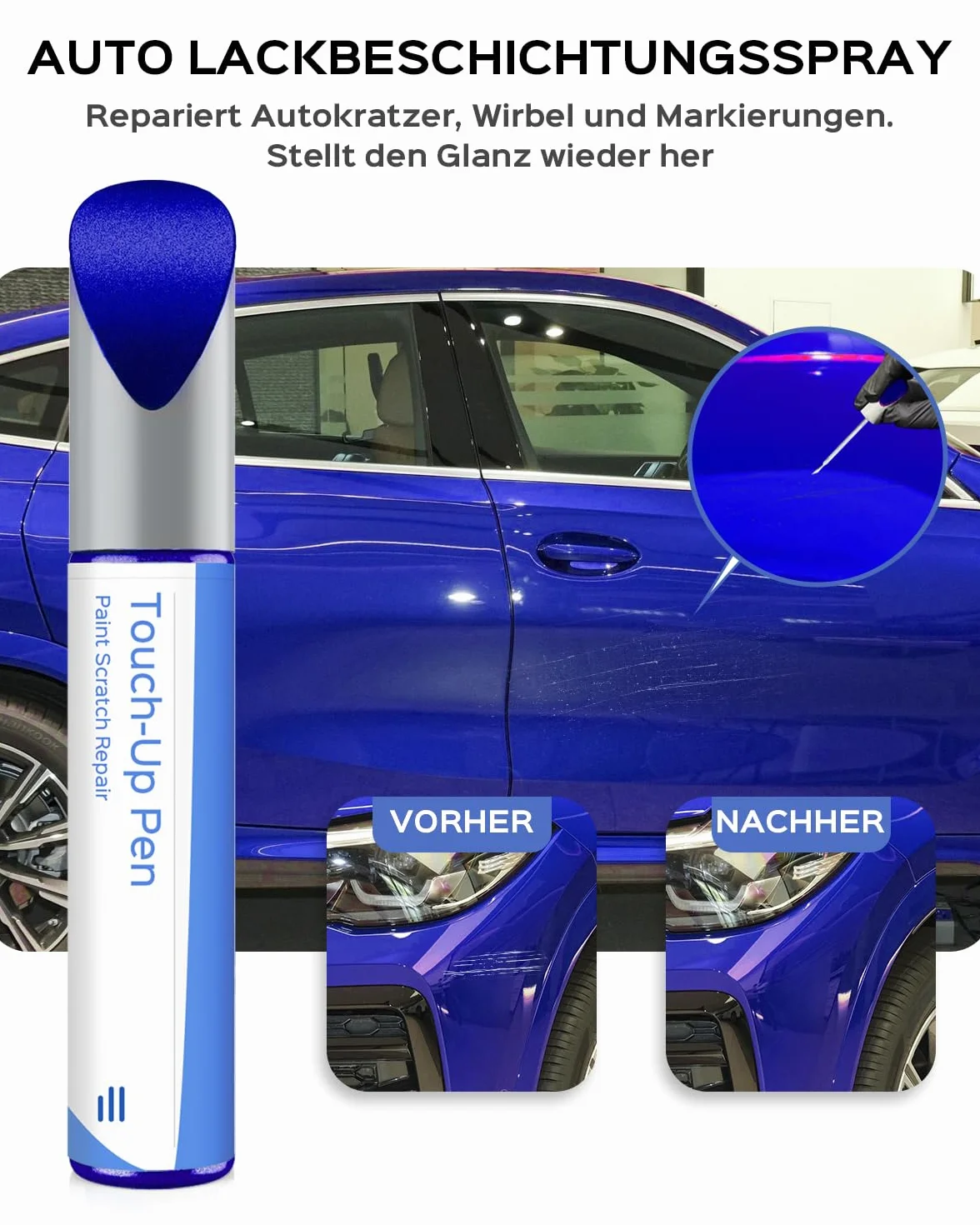 (C31) Portimao Blue farba naprawcza do BMW, dokładne dopasowanie – poprawa zarysowań i odprysków