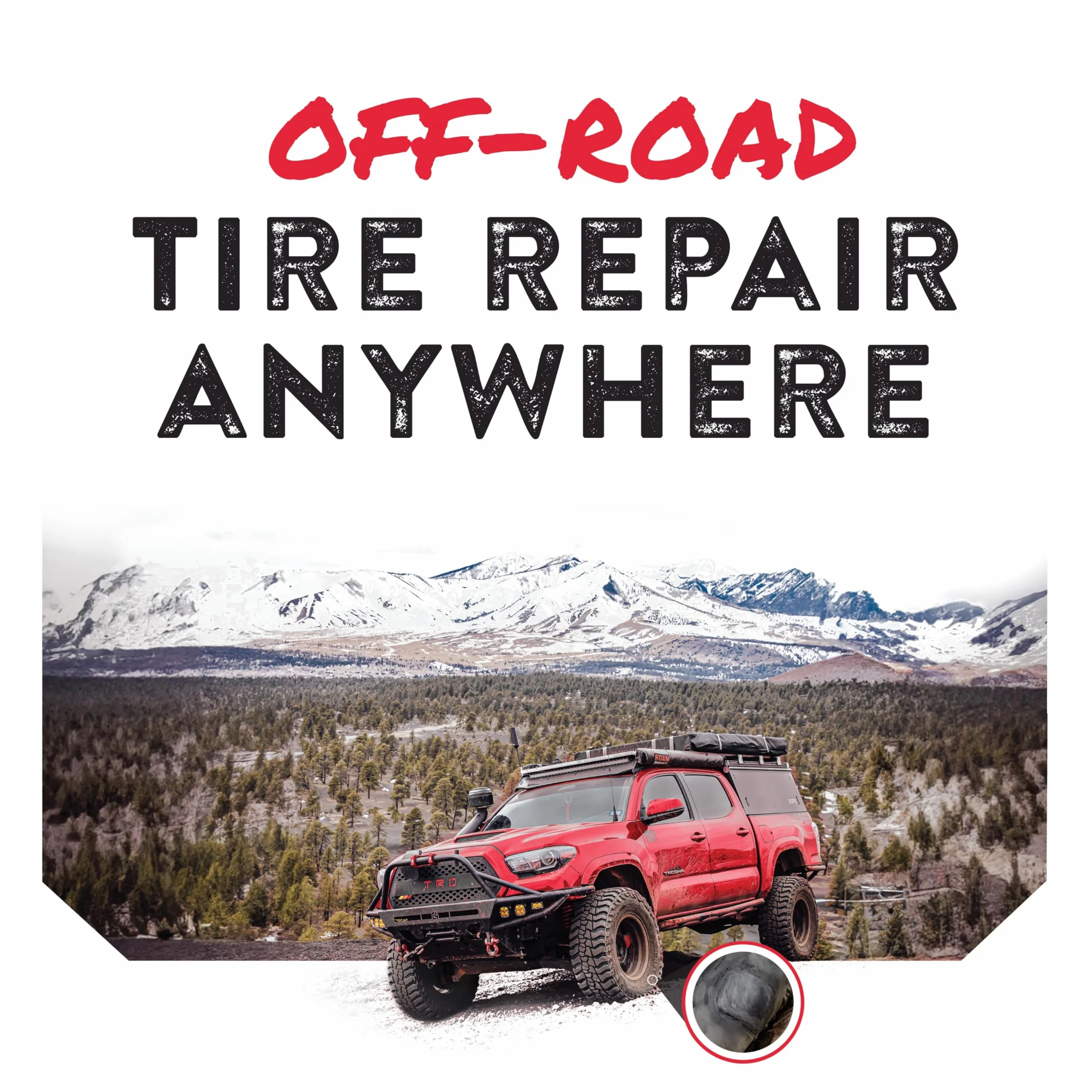 GlueTread 4 x 4 zestaw do naprawy opon bocznych, pełnowymiarowy, zestaw naprawczy do opon bocznych do pojazdów terenowych, ulepszona formuła gumowa, nie wymaga przyspieszenia, czas utwardzania 10