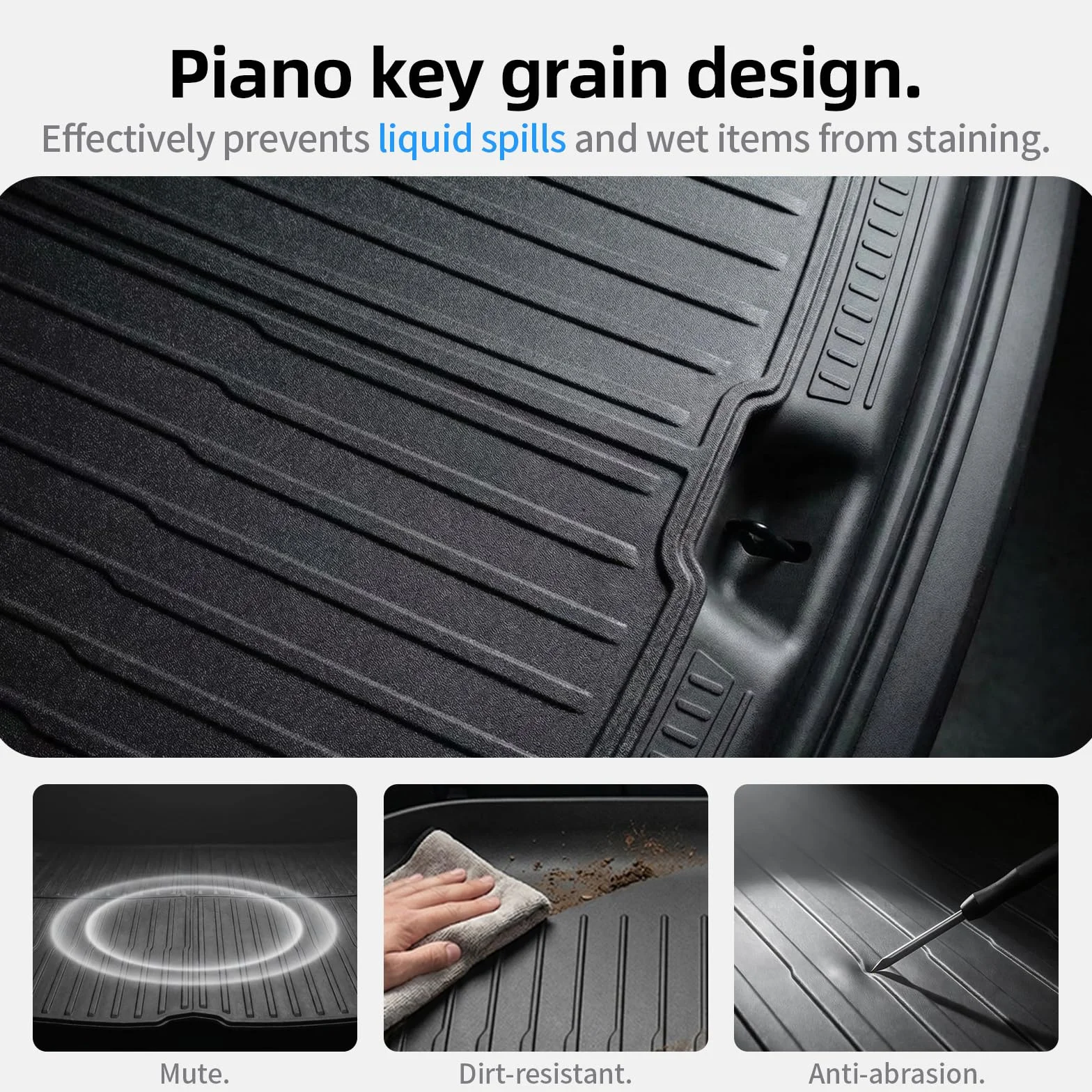 Tesla Model Y Juniper Accessories 2025/2026 All Weather TPE Anti-Slip Floor Mats Cargo Liner 5-osobowe