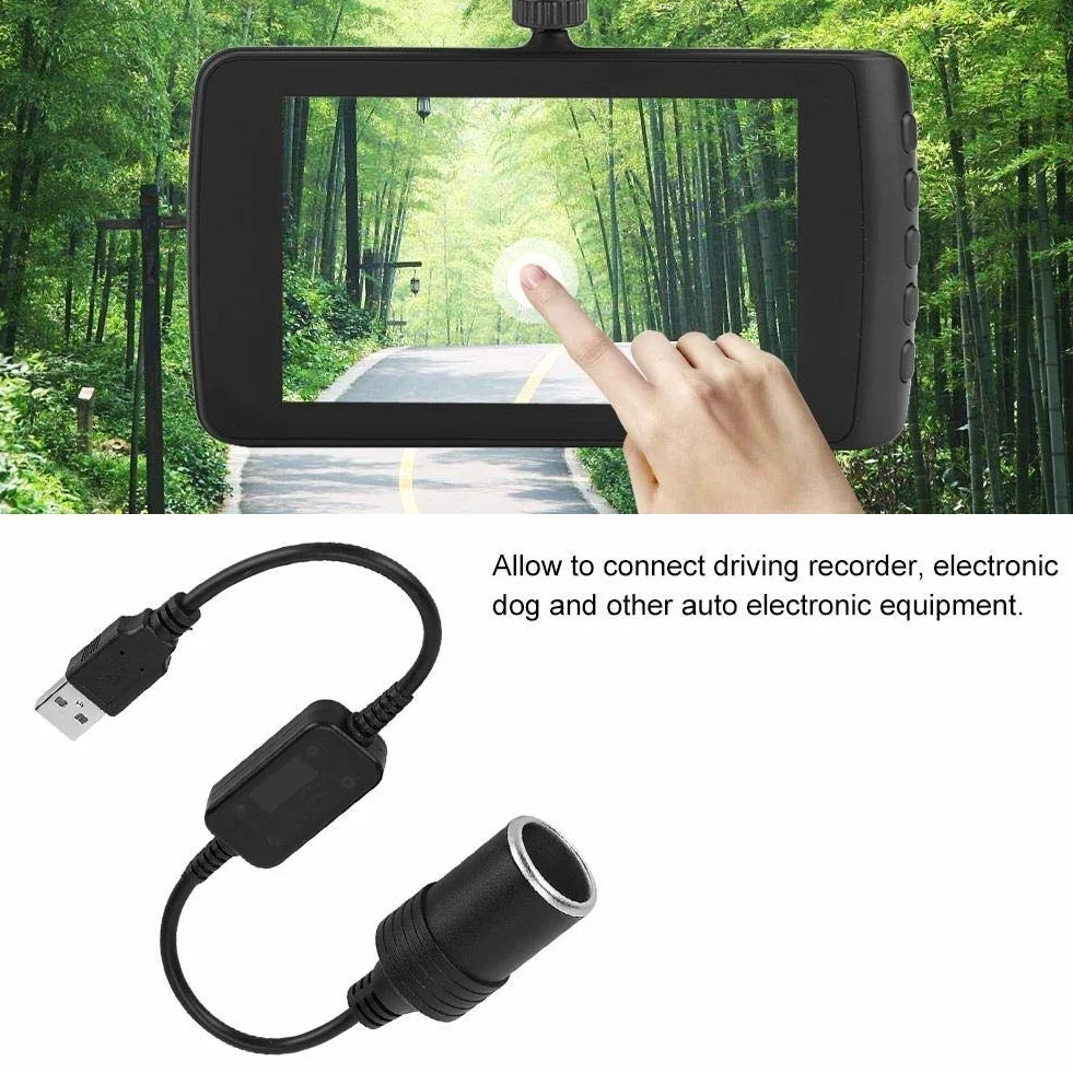 NikouAdapter do zapalniczki samochodowej 12 V na USB, konwerter 5 V do 12 V dla samochodu