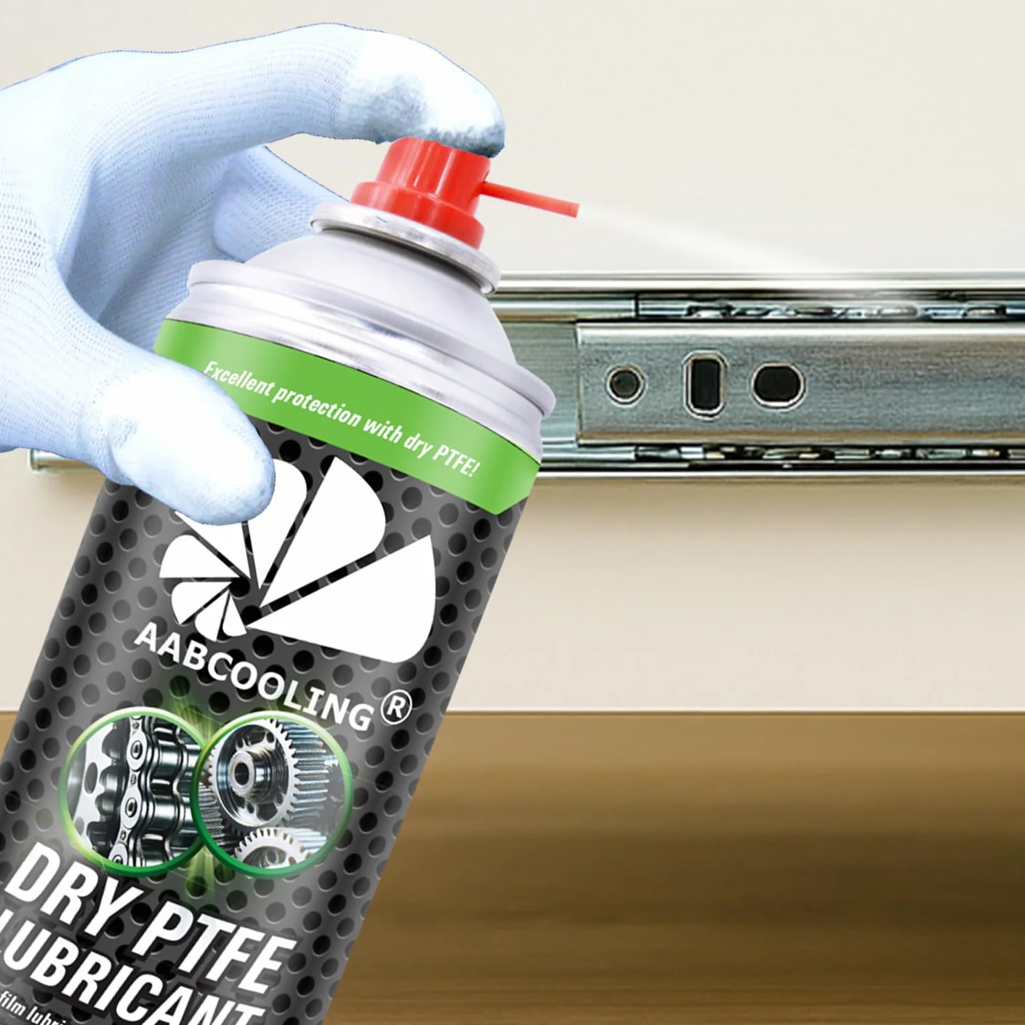 AABCOOLING Dry PTFE Lubricant 400 ml – suchy smar teflonowy w spreju, odporny na wodę i kurz