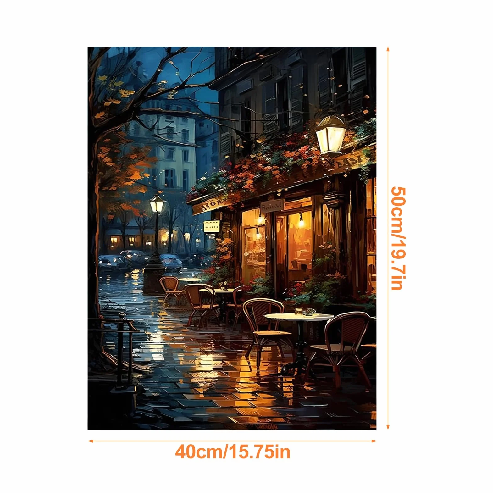Litinliv Zestaw do malowania po numerach, malowanie cyframi dla dorosłych, farbami i pędzlami, malowanie po numerach dla dorosłych, początkujących, obrazy DIY 40 x 50 cm bez ramy