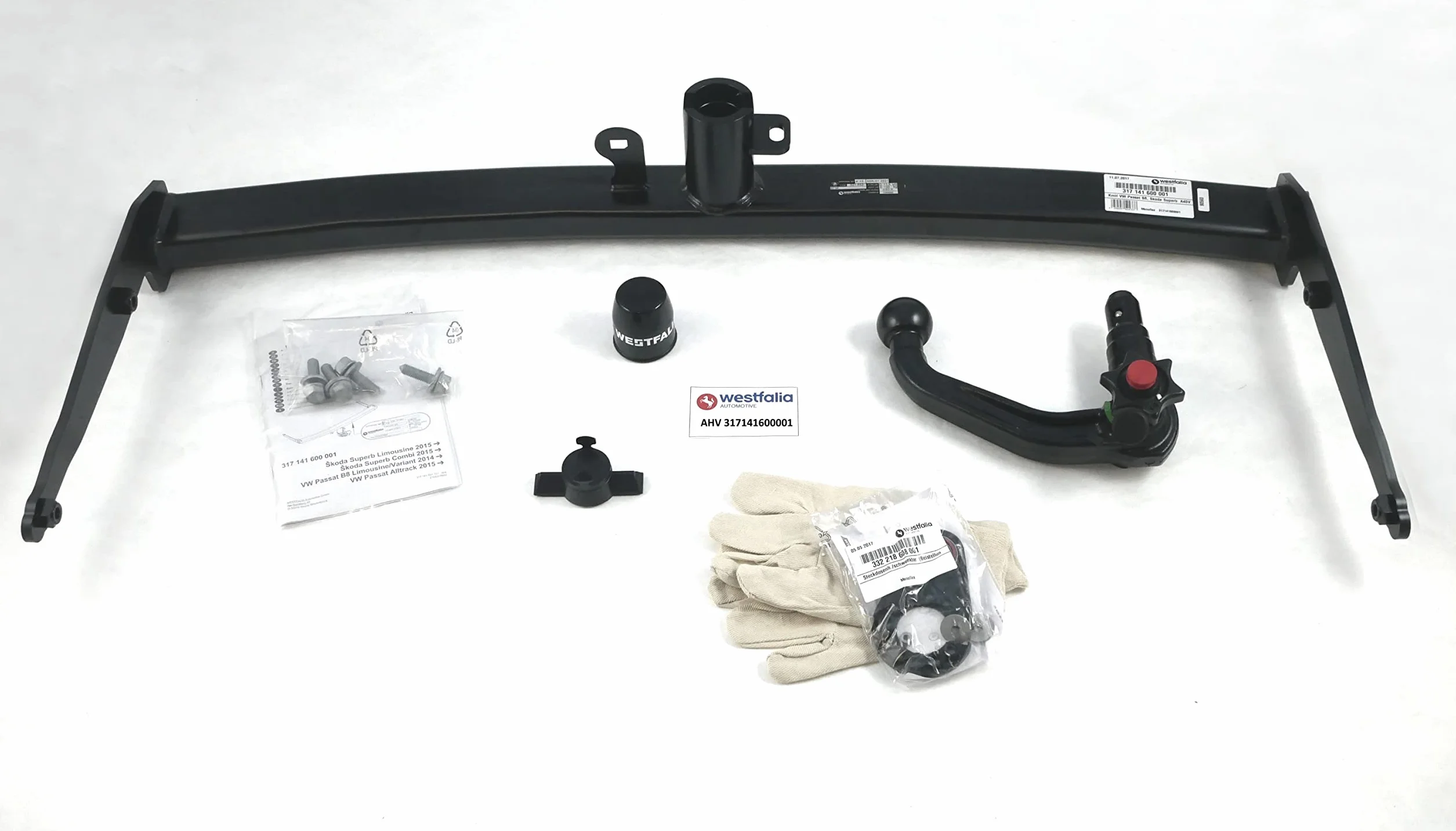 Westfalia Hak Holowniczy Wypinany do VW Passat Skoda Superb 13-pin Zestaw Elektryczny
