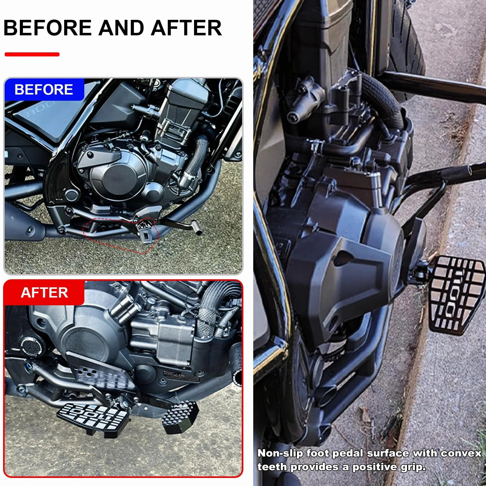 Podnóżki Rider Szerokie Do Honda Rebel 1100 CMX1100/DCT 2021-2025