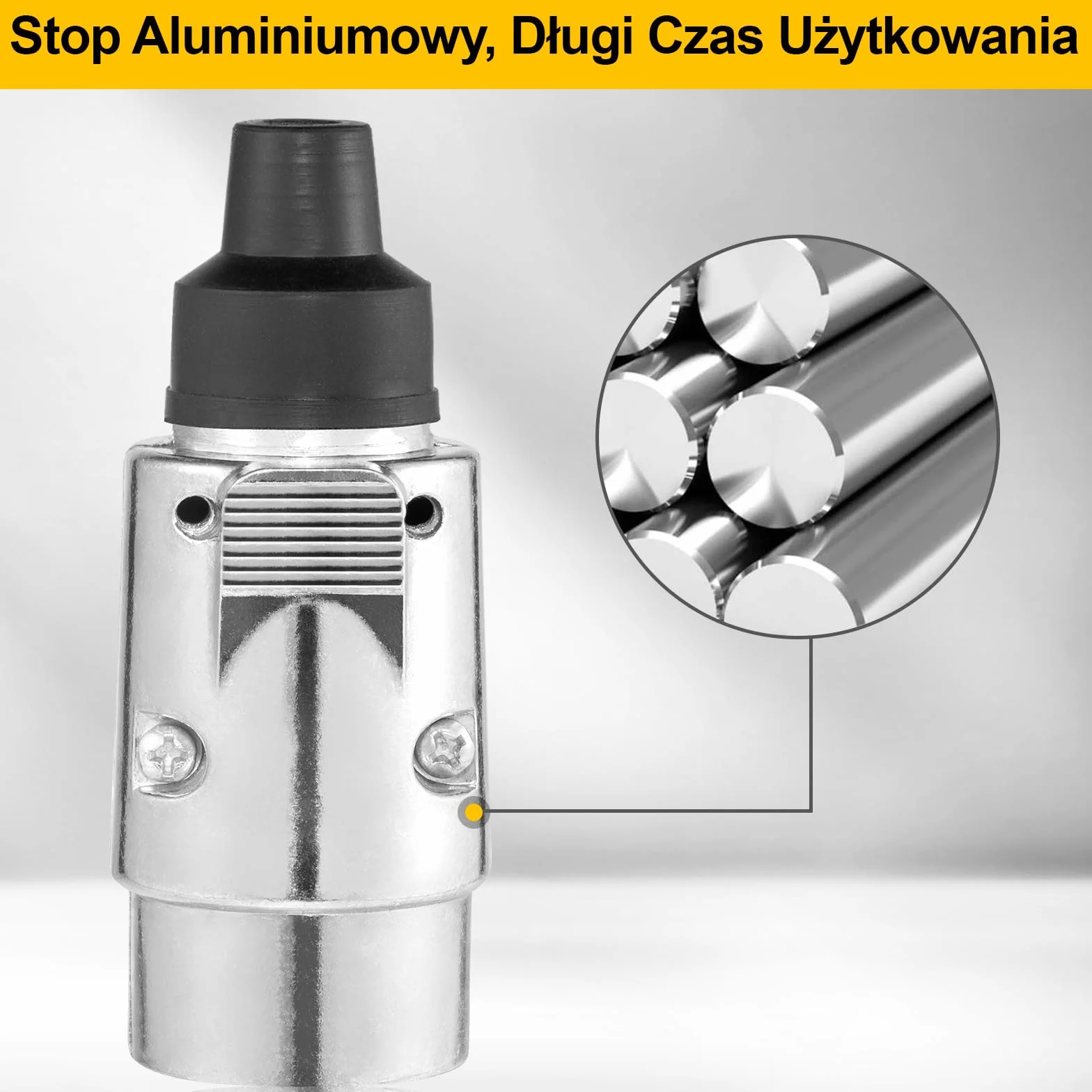 Spurtar 7-Pinowa Wtyczka Przyczepy 12V, Adapter Przyczepy Aluminiowy