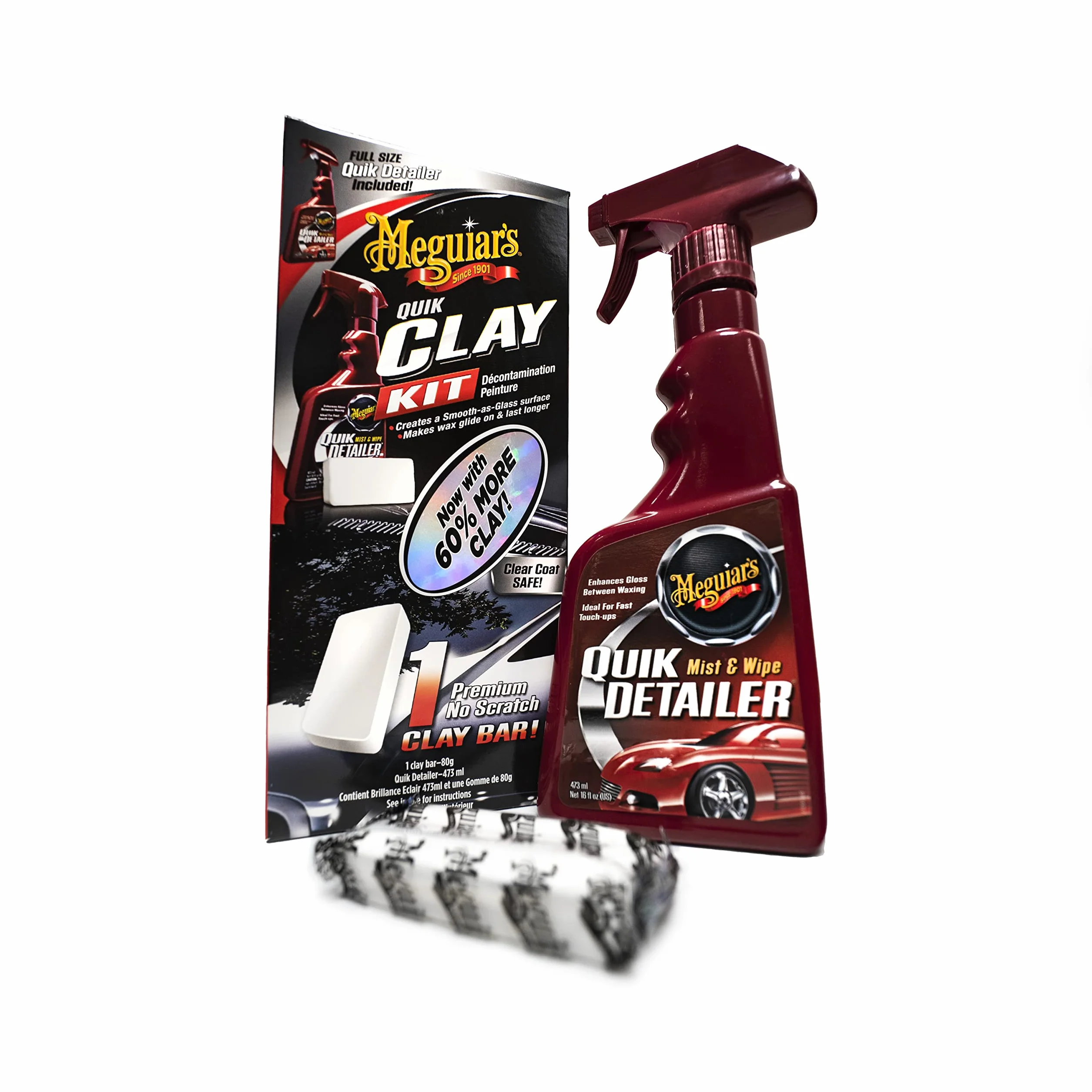 Meguiar's G1116EU Quik Clay Detailing System zestaw glinek do czyszczenia
