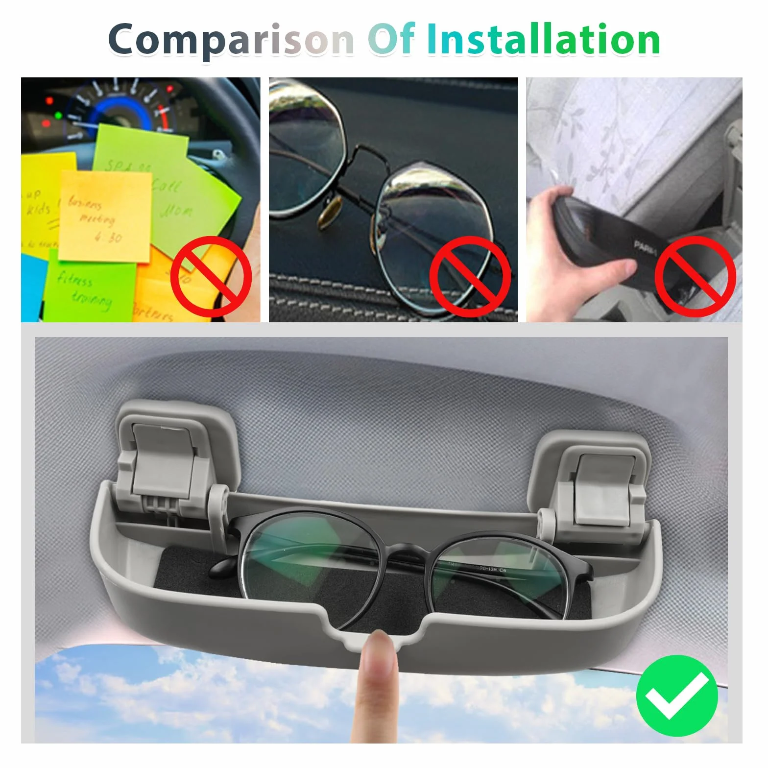 GAFAT 2020-2024 2025 0pel Corsa F/Astra L/Grandland X, etui na okulary przeciwsłoneczne, etui do przechowywania Corsa-e, oryginalny organizer, kompatybilny z akcesoriami Opel Corsa F [ulepszony plus