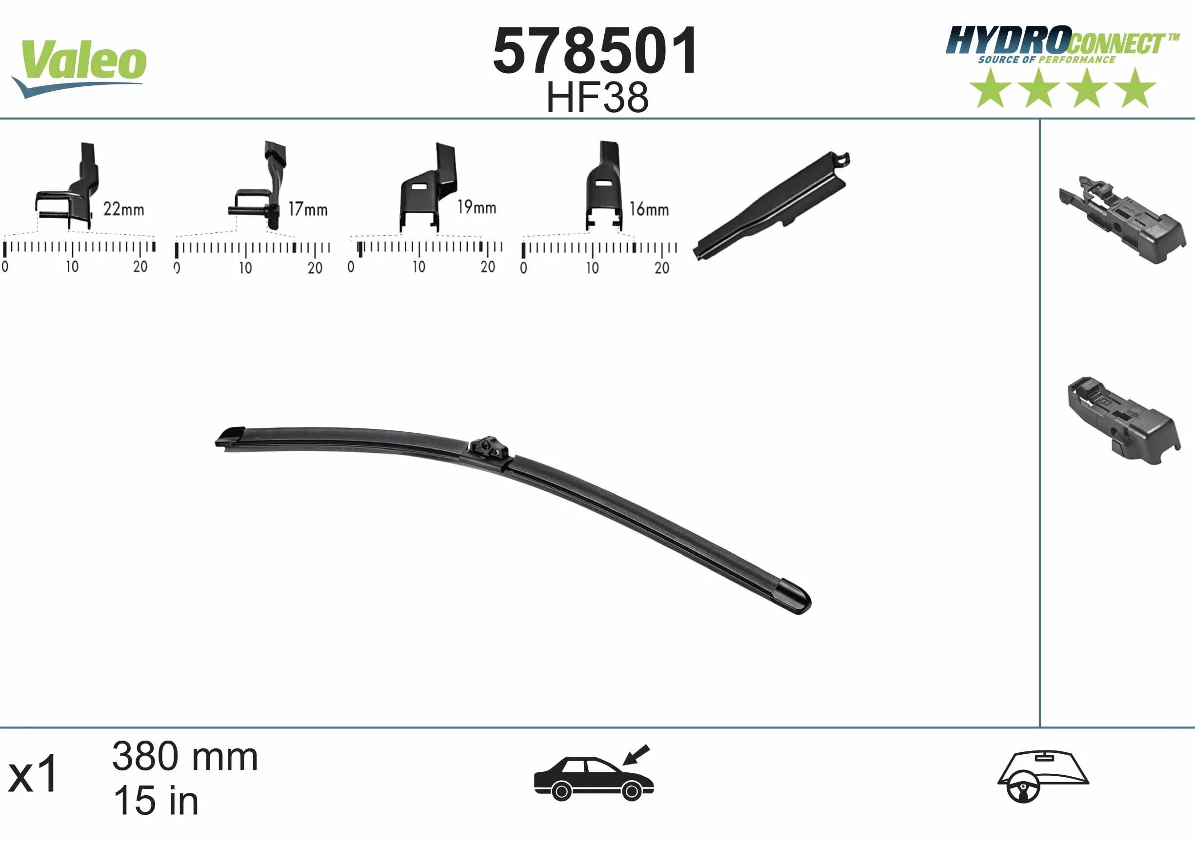 Valeo 578501 Pióro Wycieraczki Do Szyb