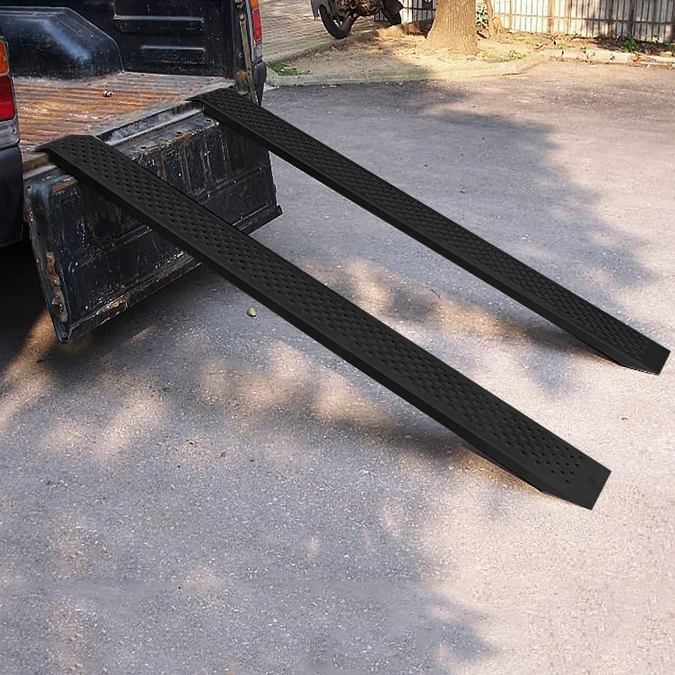 LZQ Rampa najazdowa, stal ocynkowana, 400 kg, 135 x 23 x 4,5 cm, czarna, powierzchnia, antypoślizgowa, szyna najazdowa, rampa załadunkowa, do motocykli, quadów, samochodów osobowych