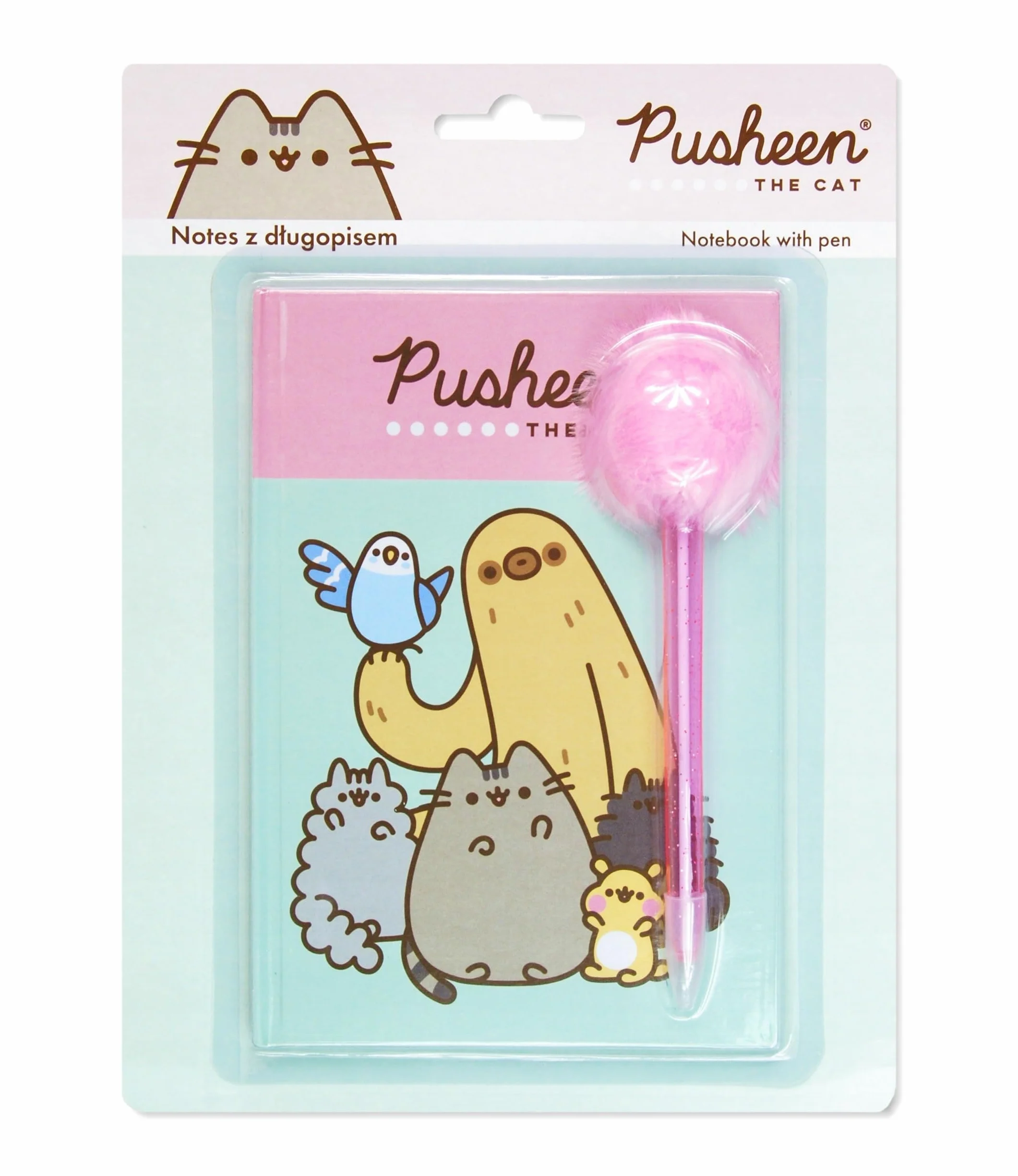 Notes z długopisem z pomponem Pusheen