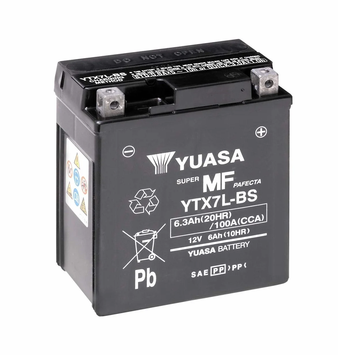 Akumulator motocyklowy Yuasa XT7L-BS - Bez konserwacji - 12 V 6 Ah - Rozmiar: 114 x 71 x 131 mm kompatybilny z KYMCO Meteorit 125