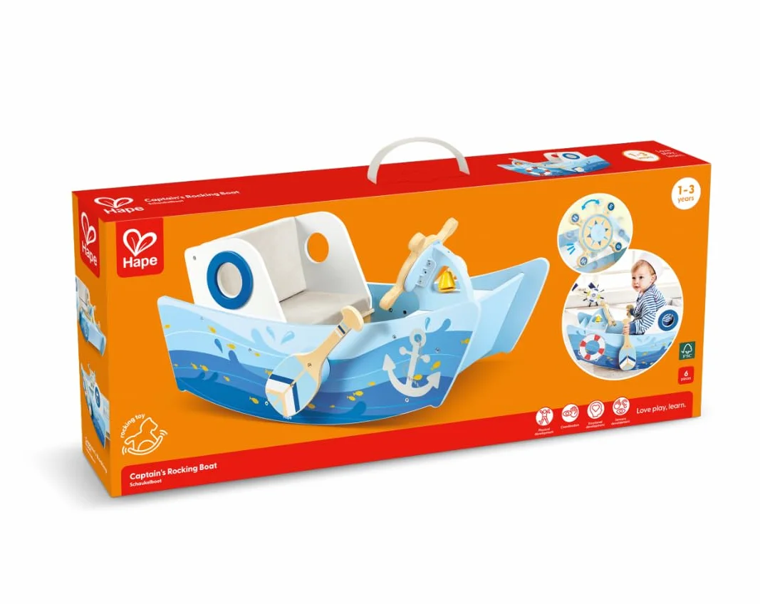 Hape Łódź bujana, wspomaga równowagę i motorykę, od 12 miesięcy