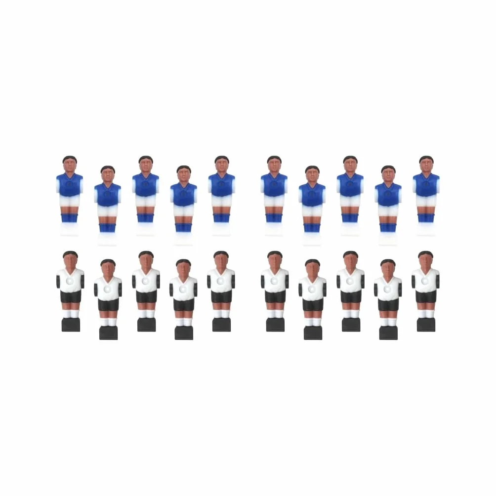 2 zestaw 10 x piłkarzyki męskie piłkarzyki piłkarskie piłkarze piłkarze figurki, 37 x 110 mm