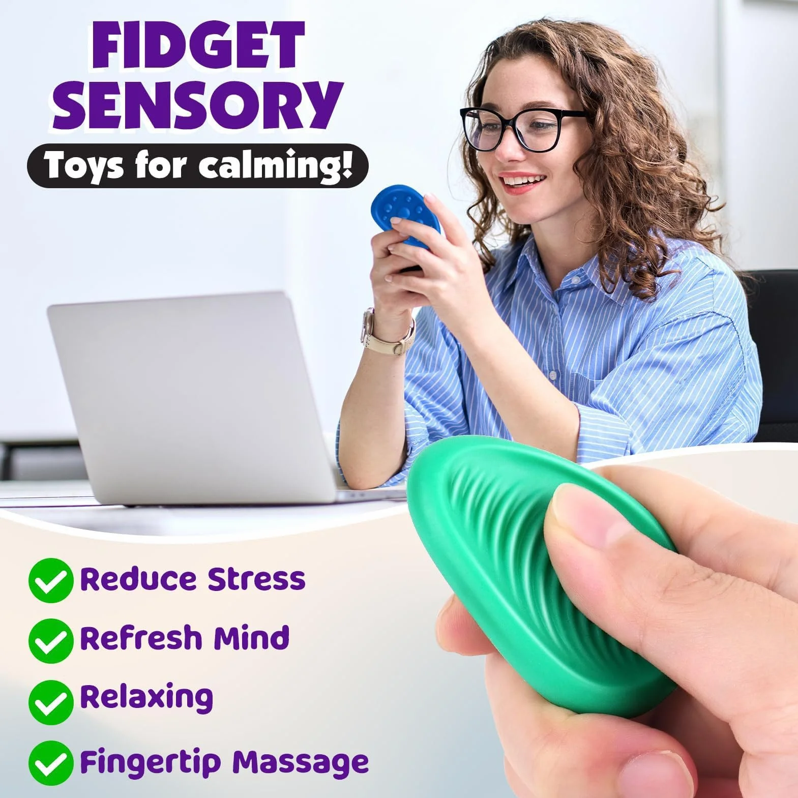 Fidget Toys zestaw 12 sztuk, zabawki sensoryczne, antystresowe, dla dzieci i dorosłych, redukujące stres, stany lękowe, ADHD i autyzm