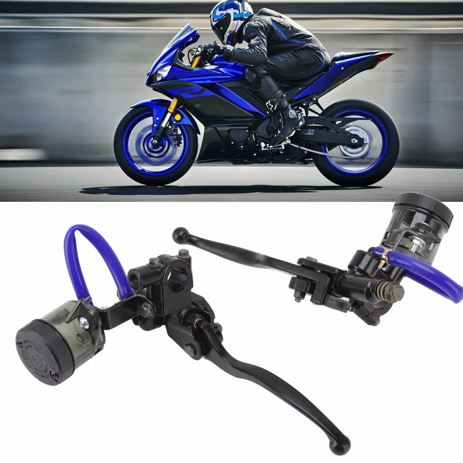 Yctze 1 para Cylinder Hamulca Głównego Dźwignia Sprzęgła Motorcyc Powersports Dźwignie Hamulca Dźwignie Hamulca Dźwignia Cylindra Hamulca Motocykla Pompa Hamulcowa Motocykla Le