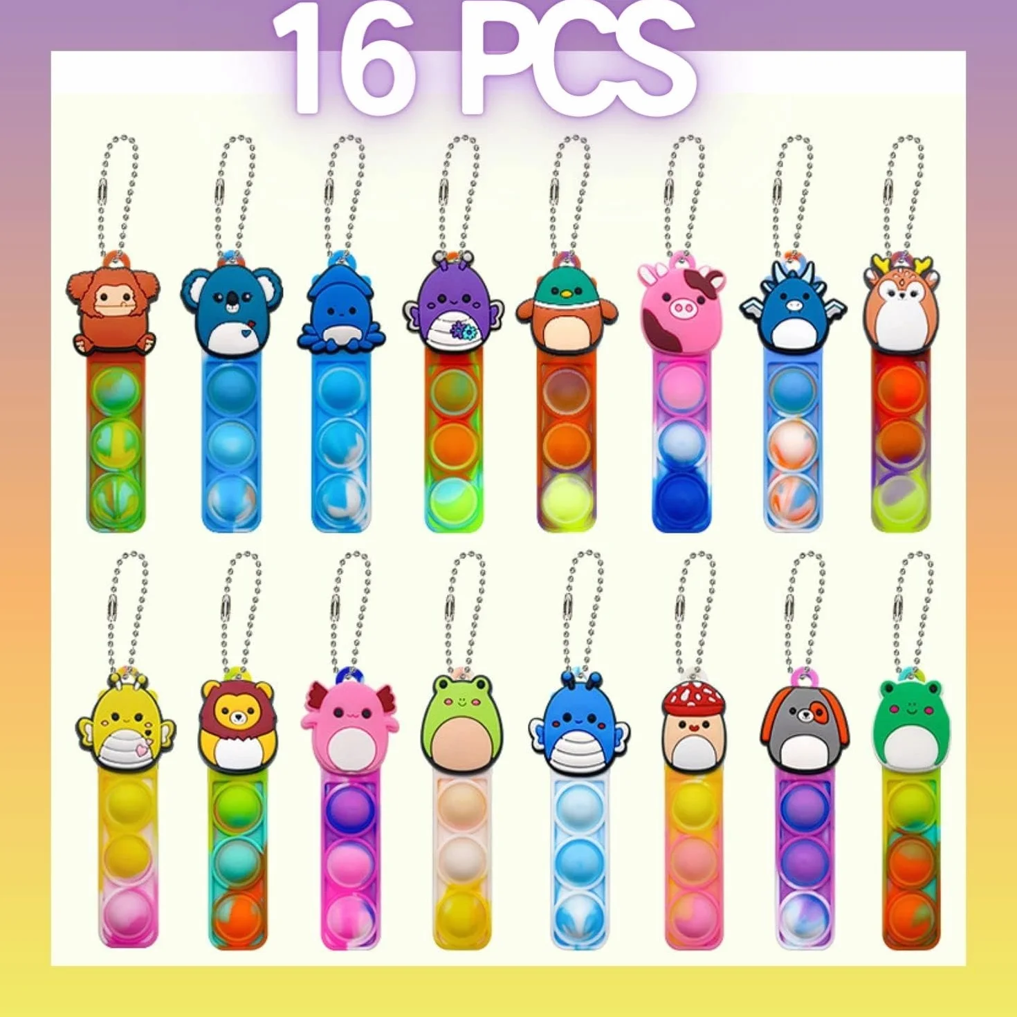 16 sztuk Pop Push It Fidget zabawka